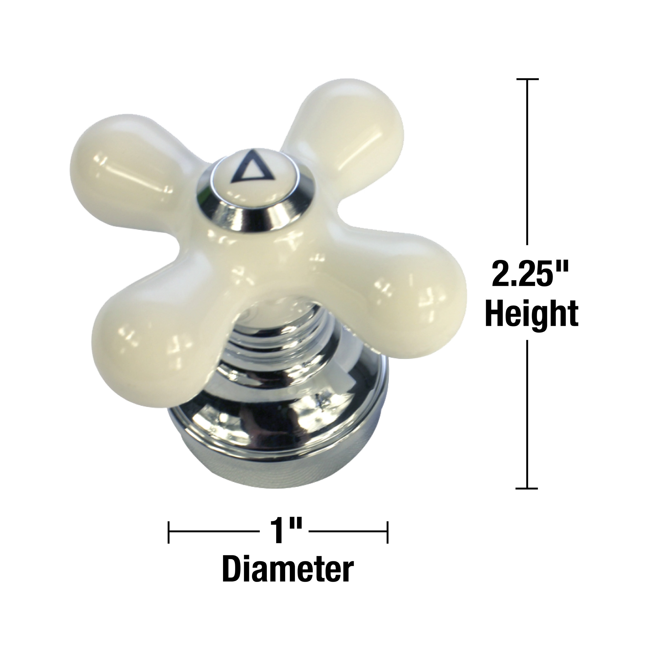 Manija de grifo de lavabo Danco Blanco/Cromo de 1 manija 46004