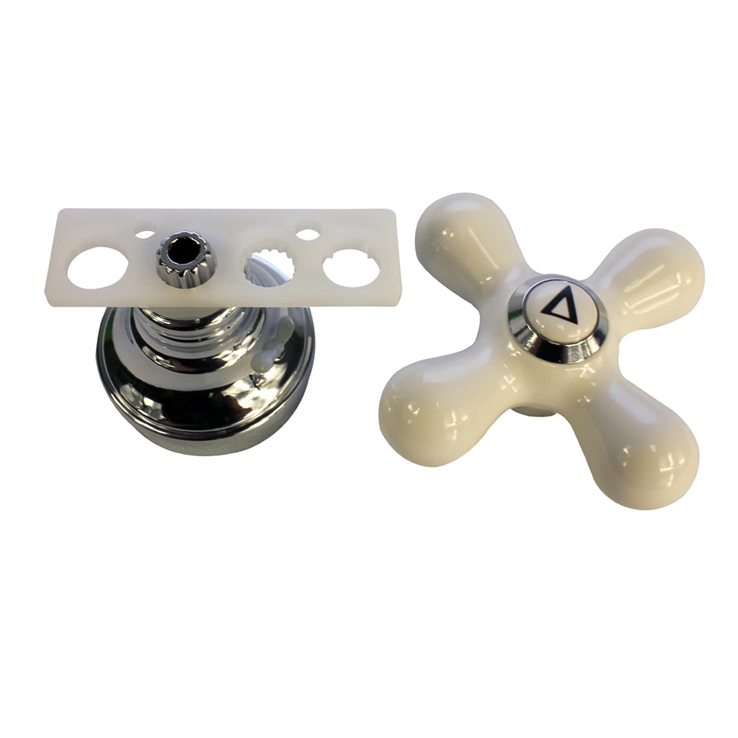 Manija de grifo de lavabo Danco Blanco/Cromo de 1 manija 46004