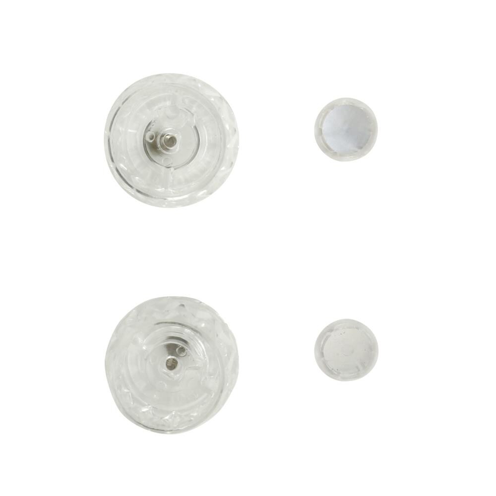 Manija de grifo para regadera de acrílico transparente de 2 asas - Paquete de 2