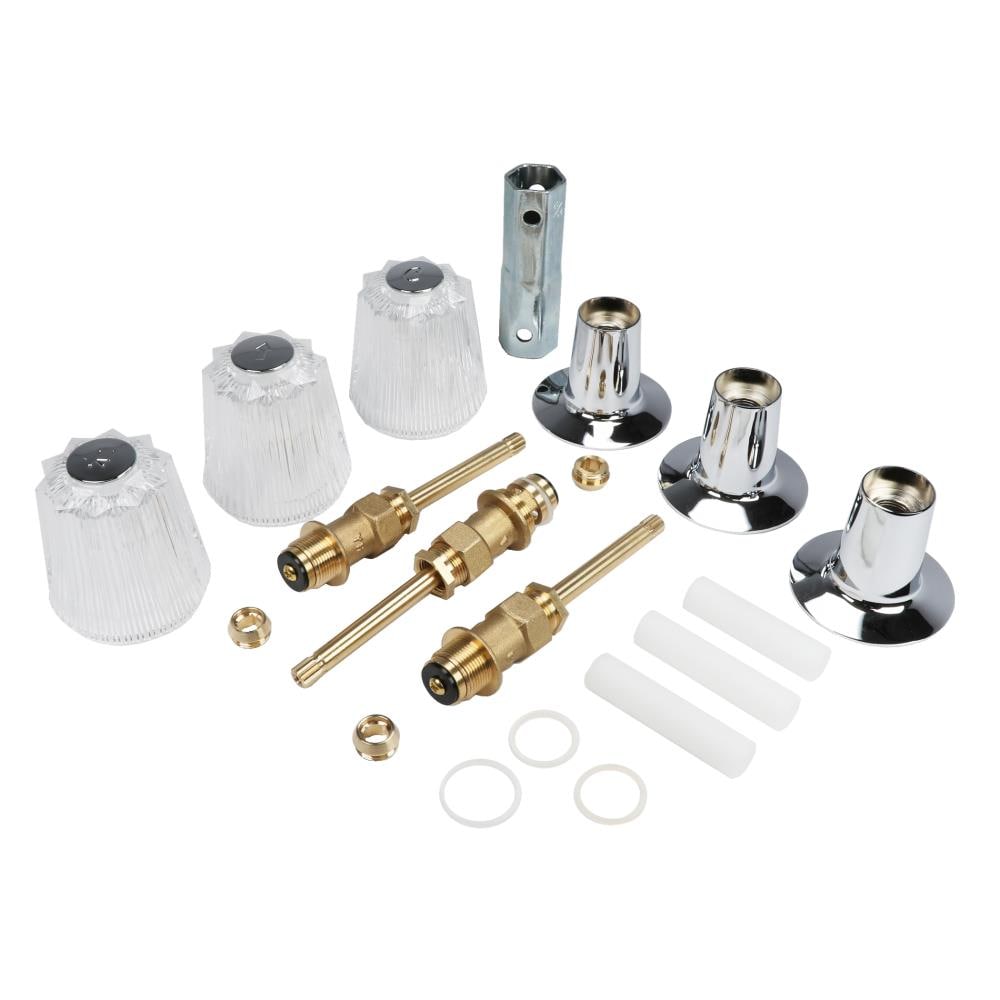 Manija de grifo de lavabo con 3 manijas transparentes de Danco 39630