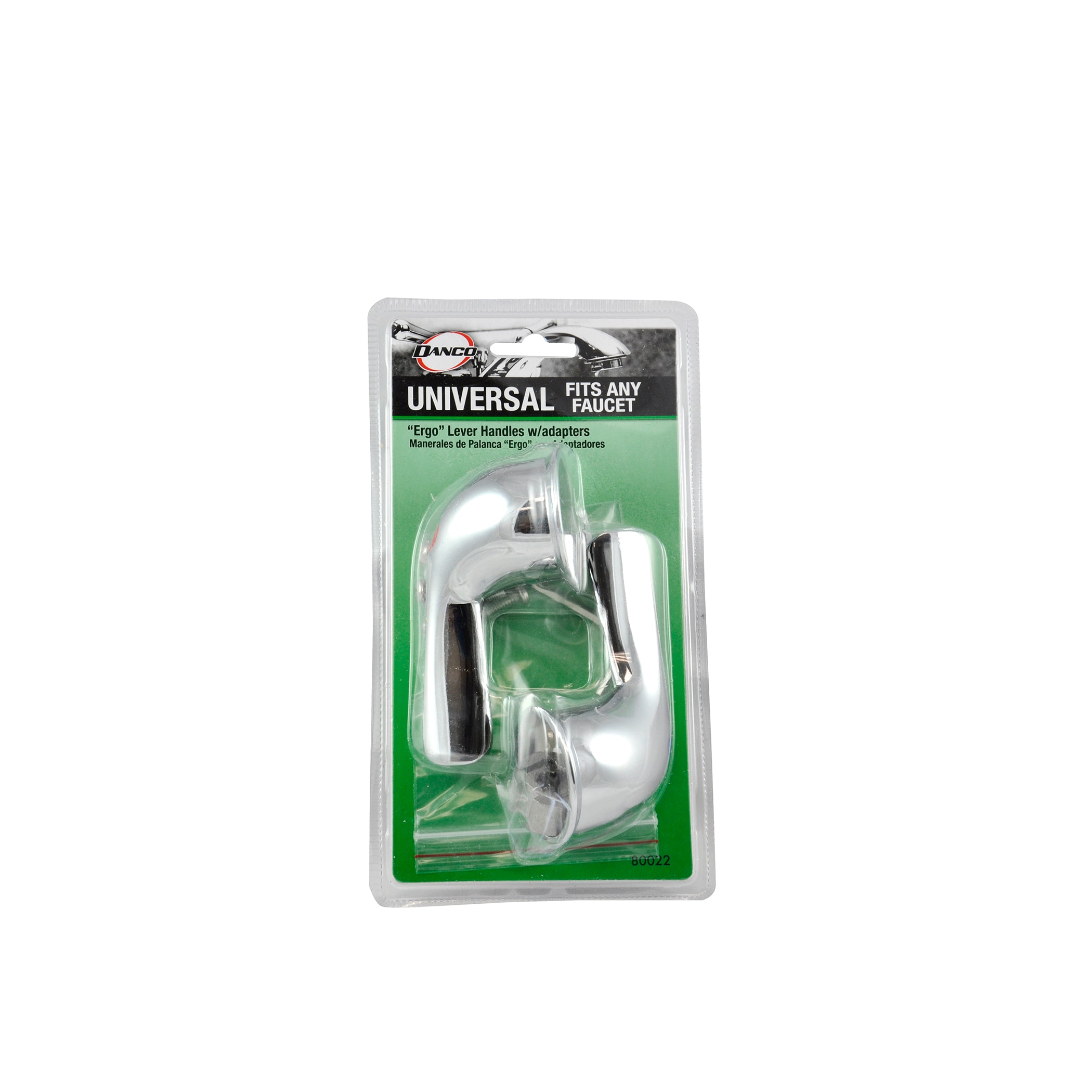 Maneral de la llave del grifo del lavabo de baño de dos manijas en cromo Danco, paquete de 2 - 80022