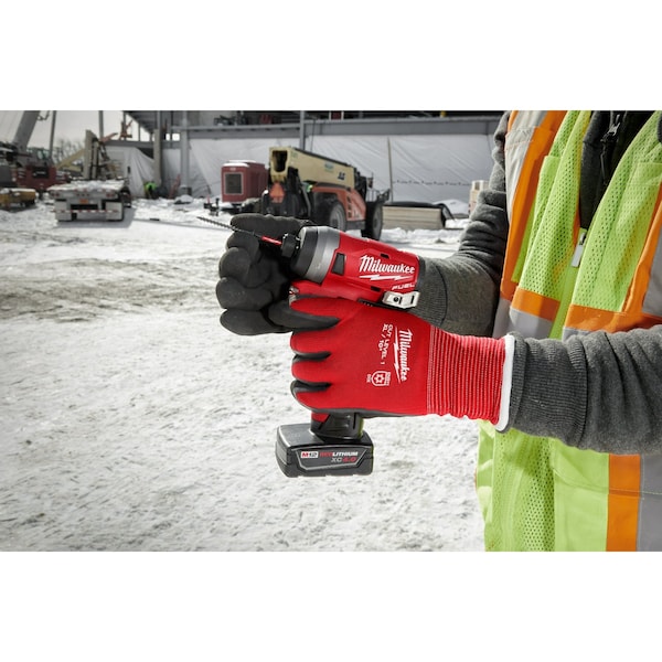 Guantes sumergidos aislados de nivel de corte 1 de Milwaukee Tool para invierno en talla XXL, nivel de corte A1, rojos/negros - 48-22-8914