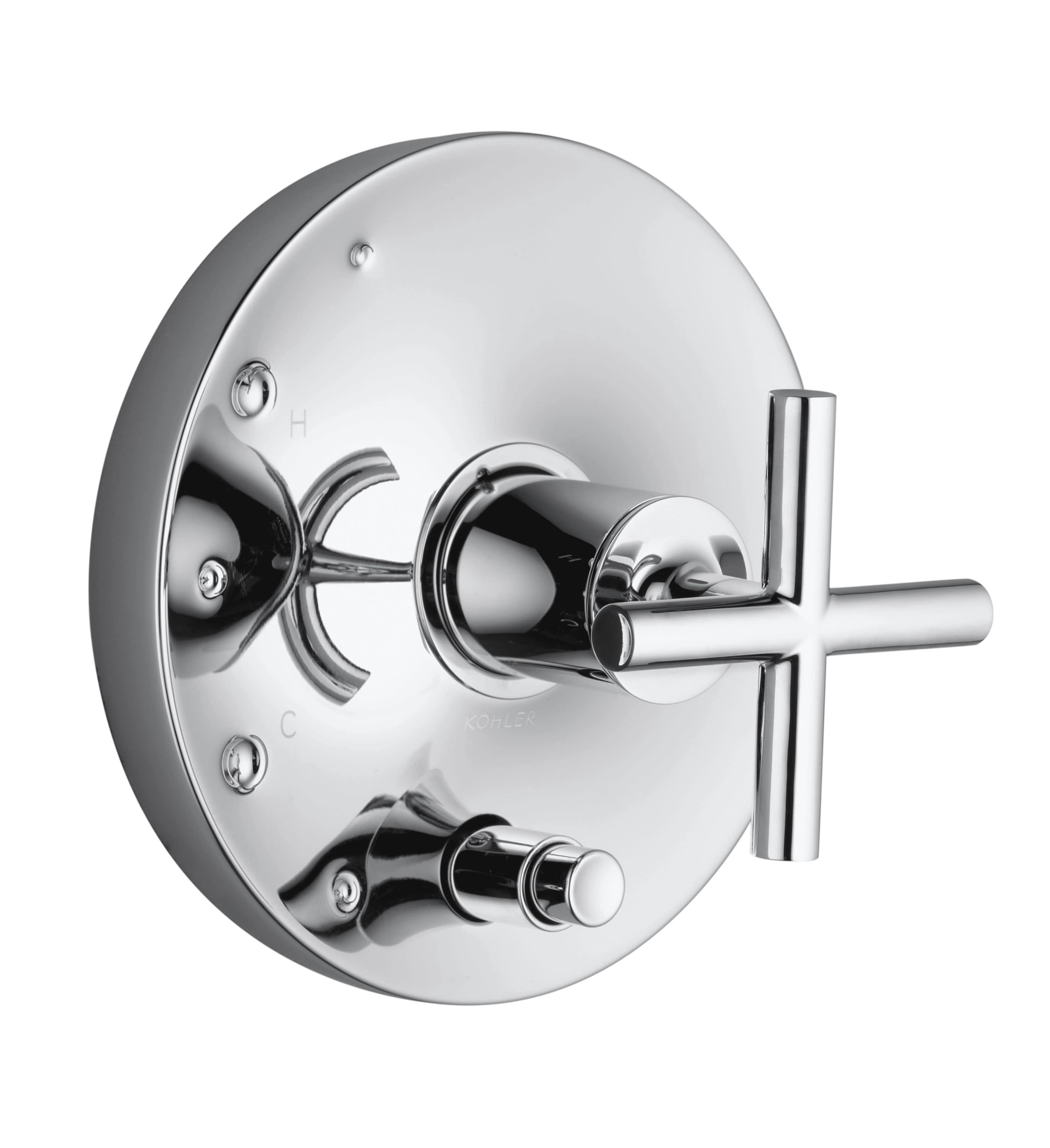 Mango de llave de regadera de cruz cromado pulido de KOHLER T14501-3-CP