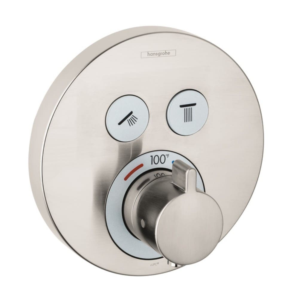 Manija de la regadera en níquel cepillado de Hansgrohe