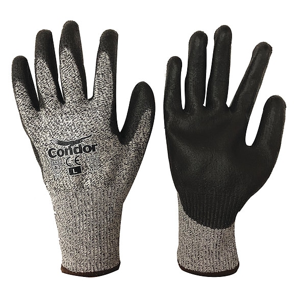 Guantes recubiertos resistentes al corte Condor, Nivel de corte A3, 13 ga, gris, L ( 9 ) - 29JV37