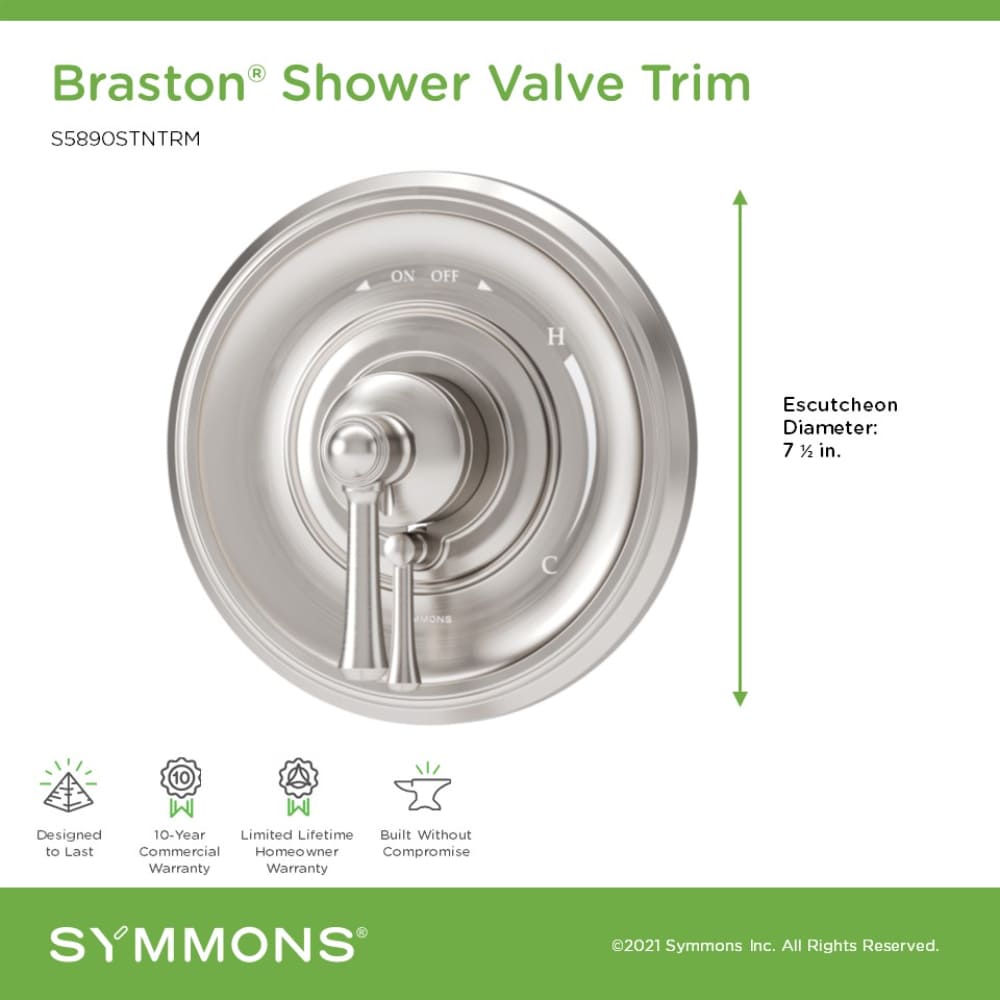 Maneral para grifo de ducha Symmons Braston en Níquel Satinado