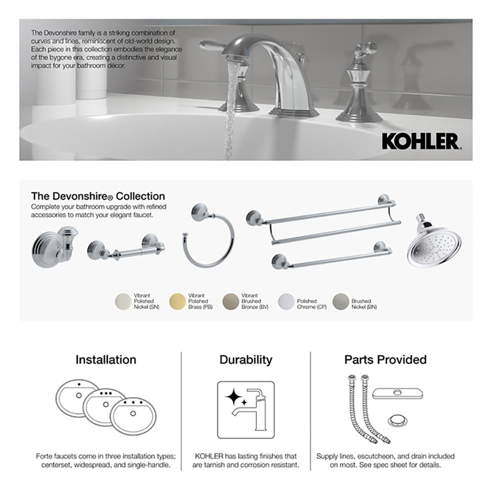 Manija de grifo de ducha de palanca de bronce aceitado de KOHLER T10357-4-2BZ