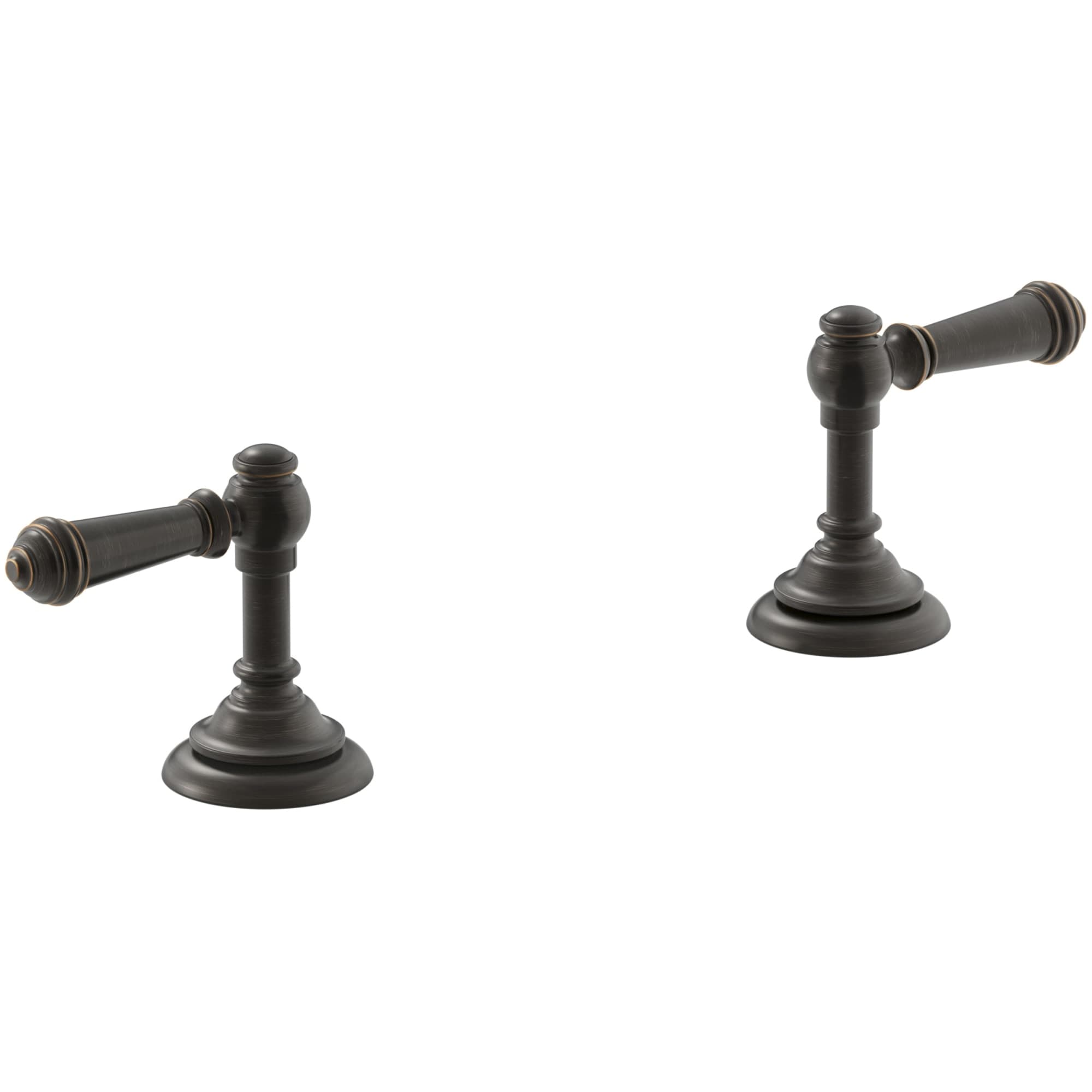 Juego de 2 Manijas de Grifo para Lavamanos en Aceite Frotado de Bronce KOHLER