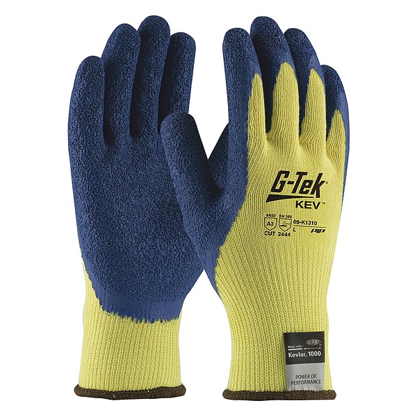 Guantes recubiertos resistentes a cortes Pip, Nivel de corte A3, calibre 10, amarillos, XL (10) - 09-K1310/XL