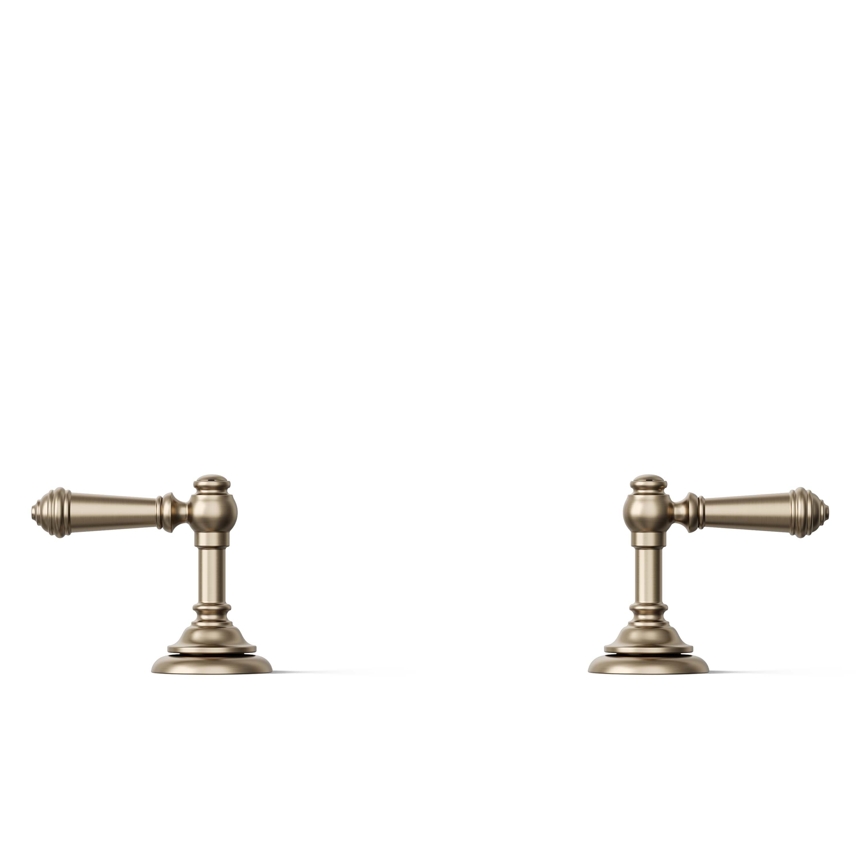 Maneral para grifo de lavabo de dos manijas en bronce cepillado vibrante KOHLER - Paquete de 2