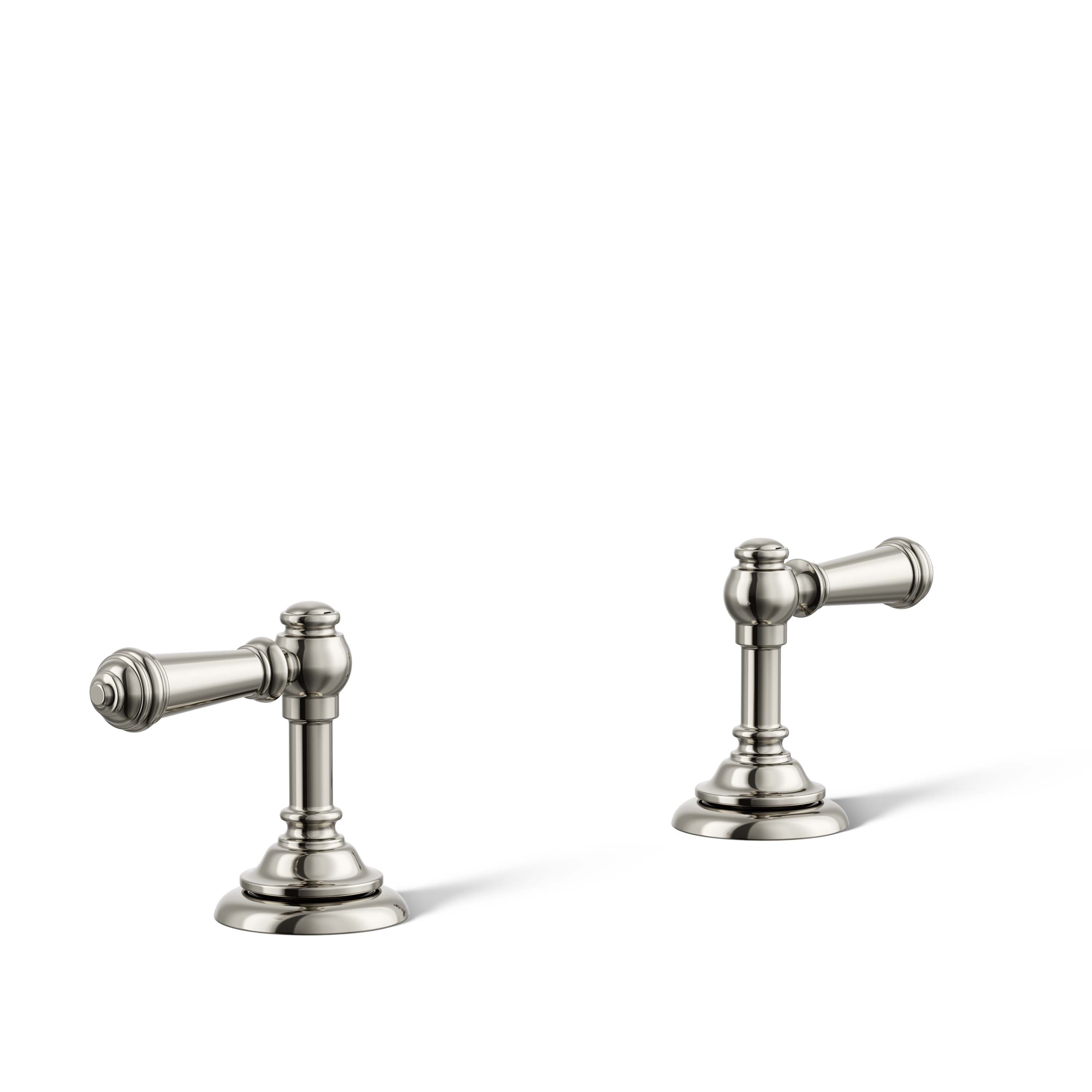 Manijas para grifo de baño con acabado escarchado brillante KOHLER, pack de 2