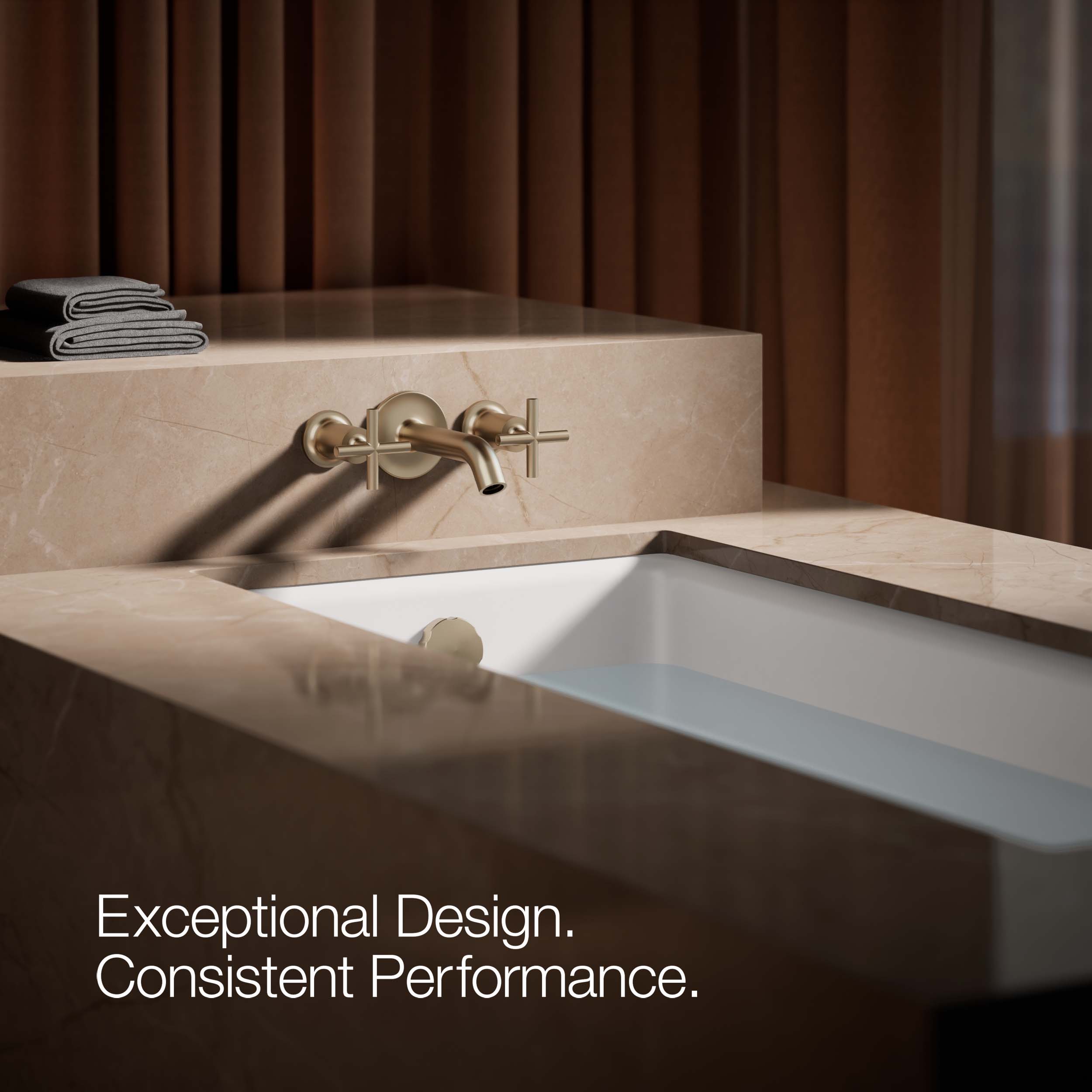 Manijas de llave para bañera con acabado Vibrant Brushed Bronze de KOHLER de 2 piezas