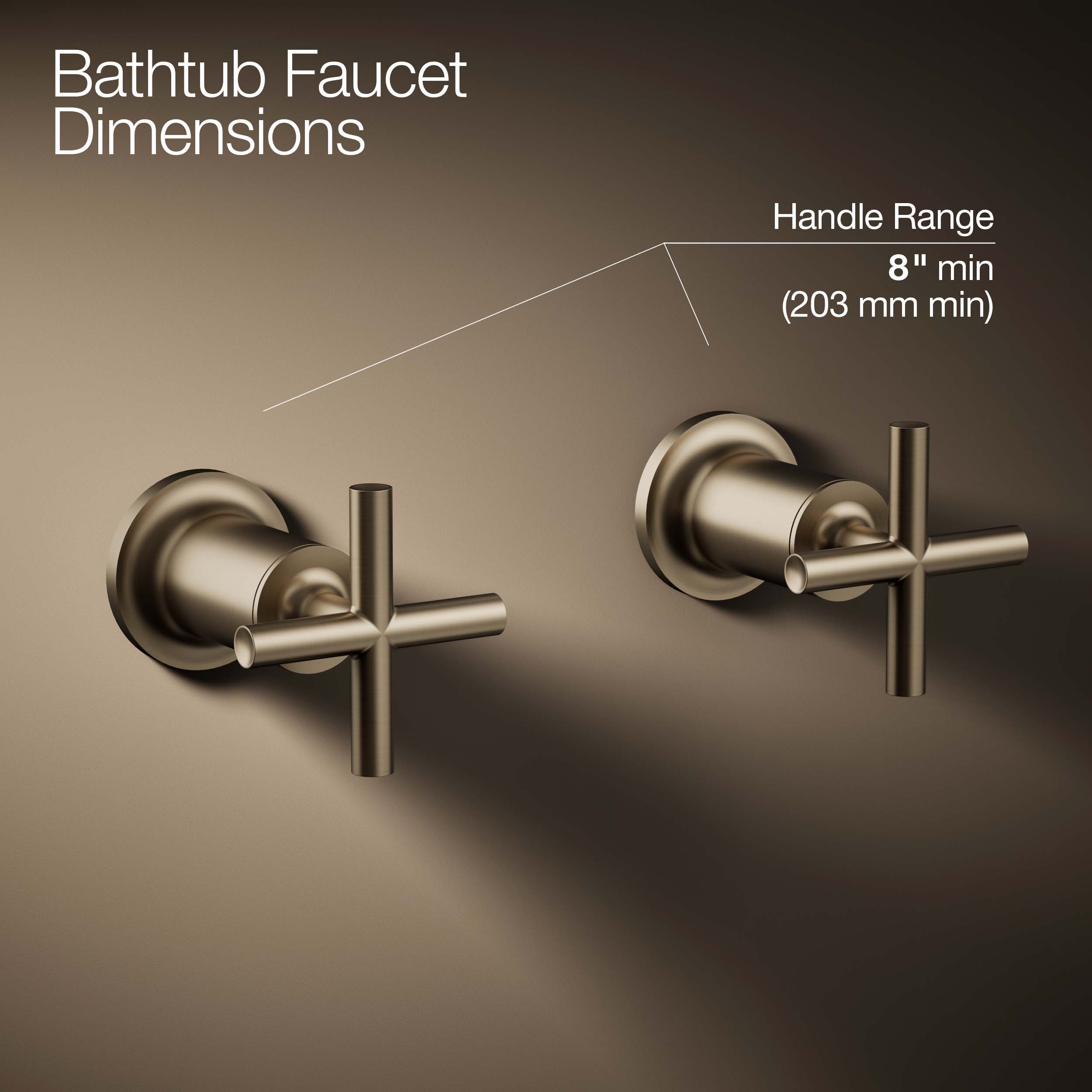 Manijas de llave para bañera con acabado Vibrant Brushed Bronze de KOHLER de 2 piezas