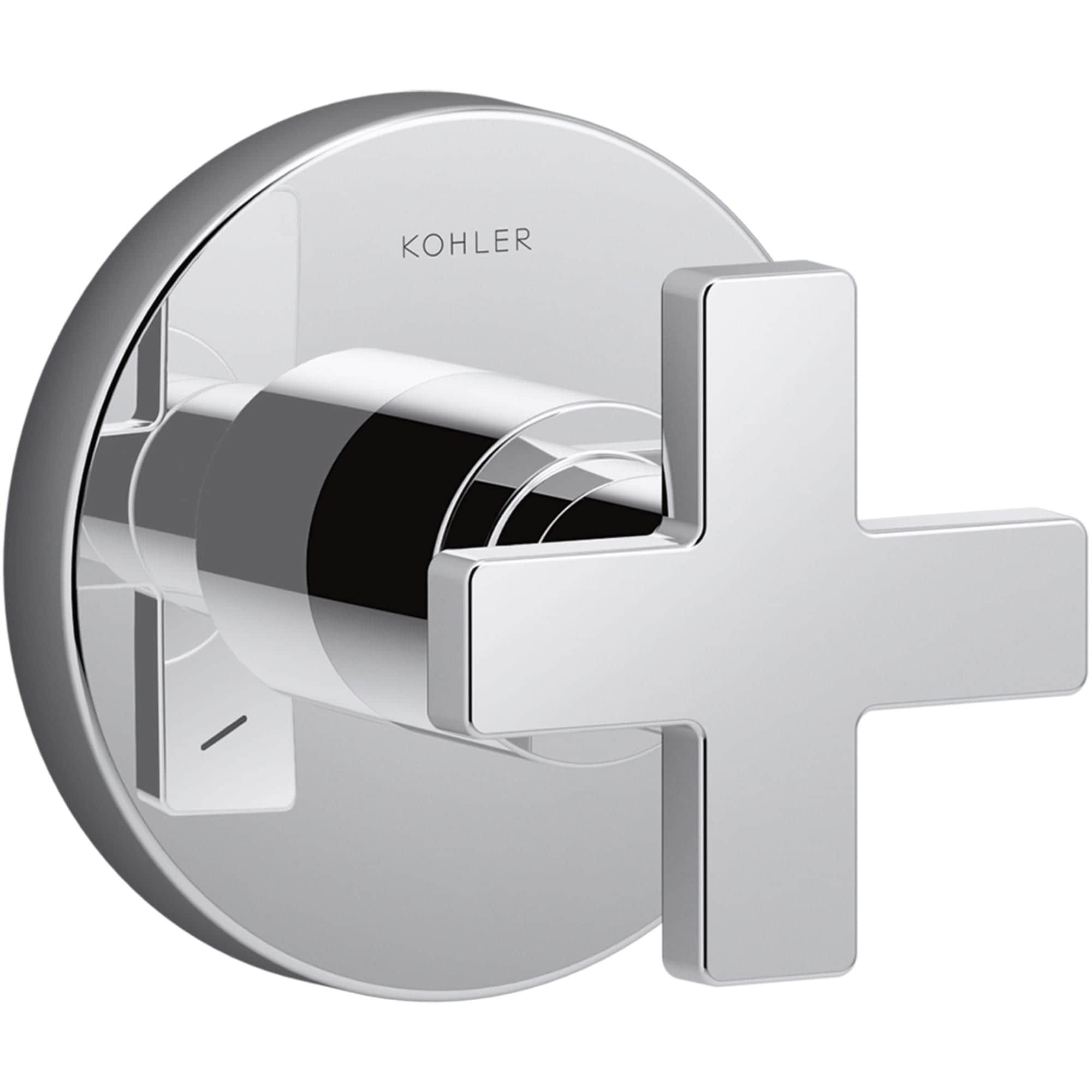 Mango de grifería para regadera con cruz en cromo pulido KOHLER T73140-3-CP