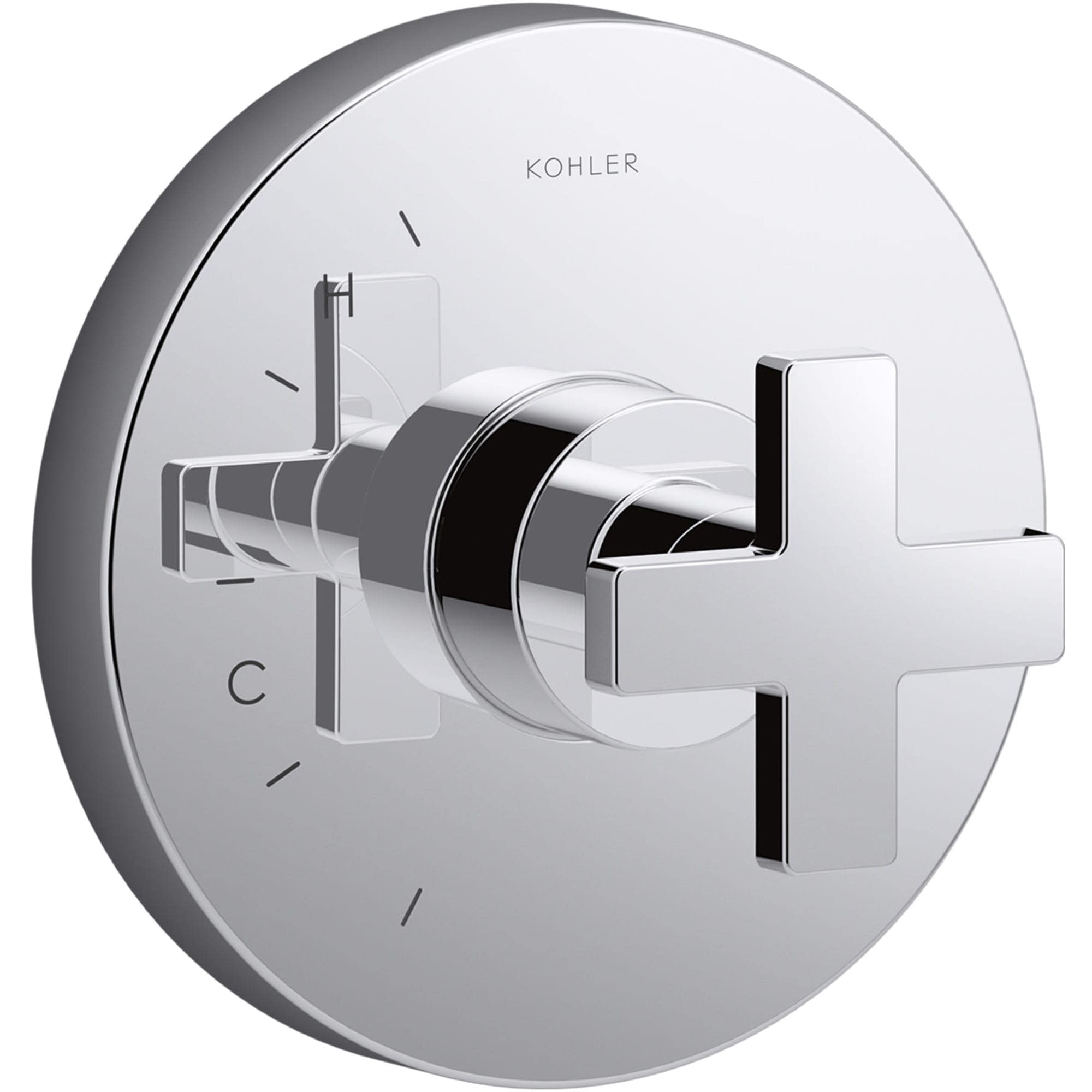 Manija para grifo de ducha cruzada en cromo pulido KOHLER TS73115-3-CP