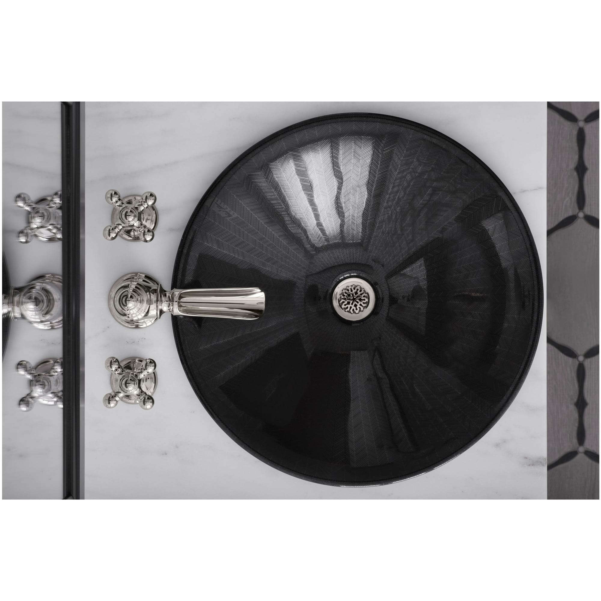 Llave mezcladora para lavabo con acabado en bronce frotado con aceite de 2 manijas cruzadas - paquete de 2