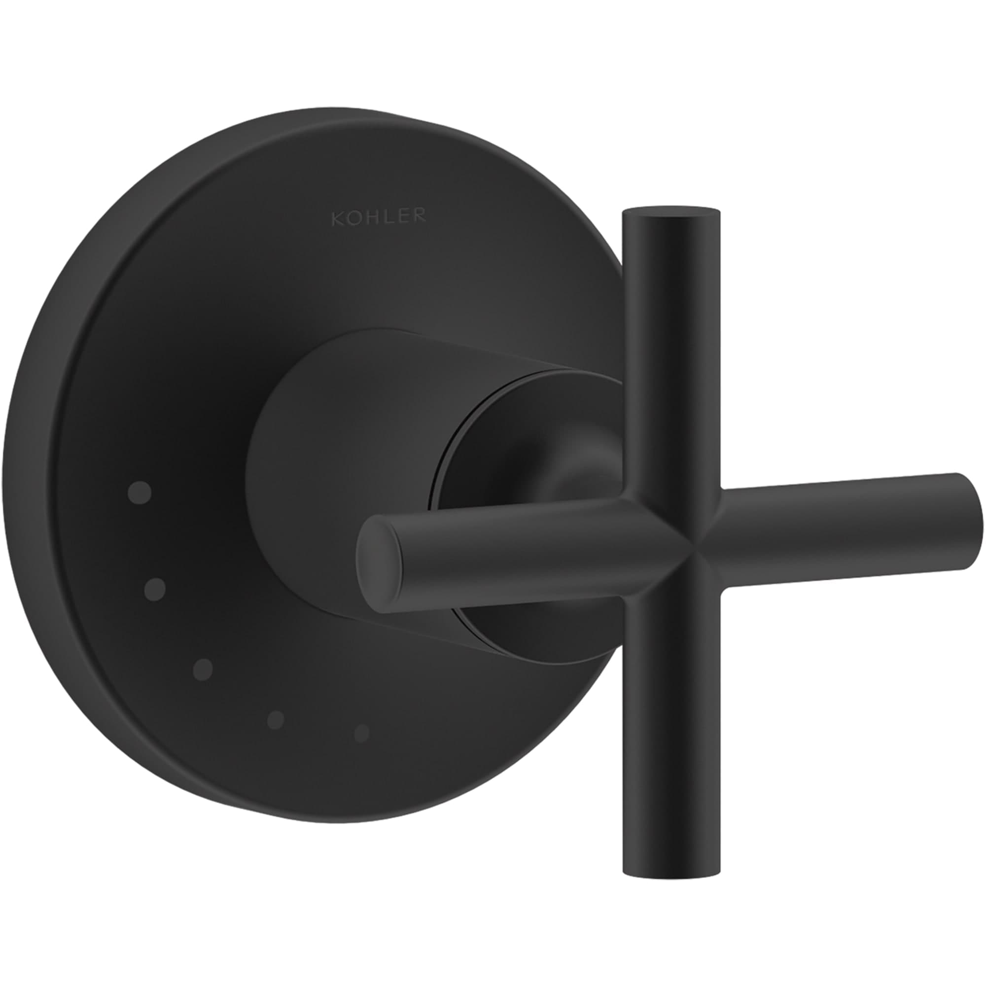 Mango de llave de regadera en negro mate tipo cruz KOHLER K-T14490-3-BL