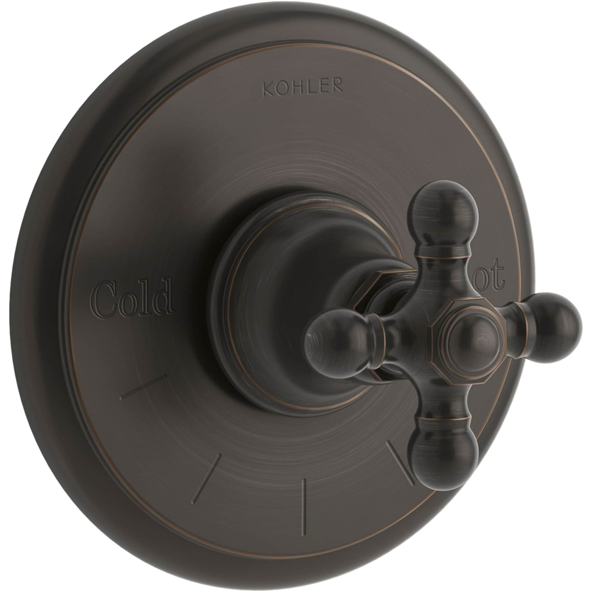 Mango de llave de regadera en cruz de bronce aceitado de KOHLER K-T72769-3-2BZ
