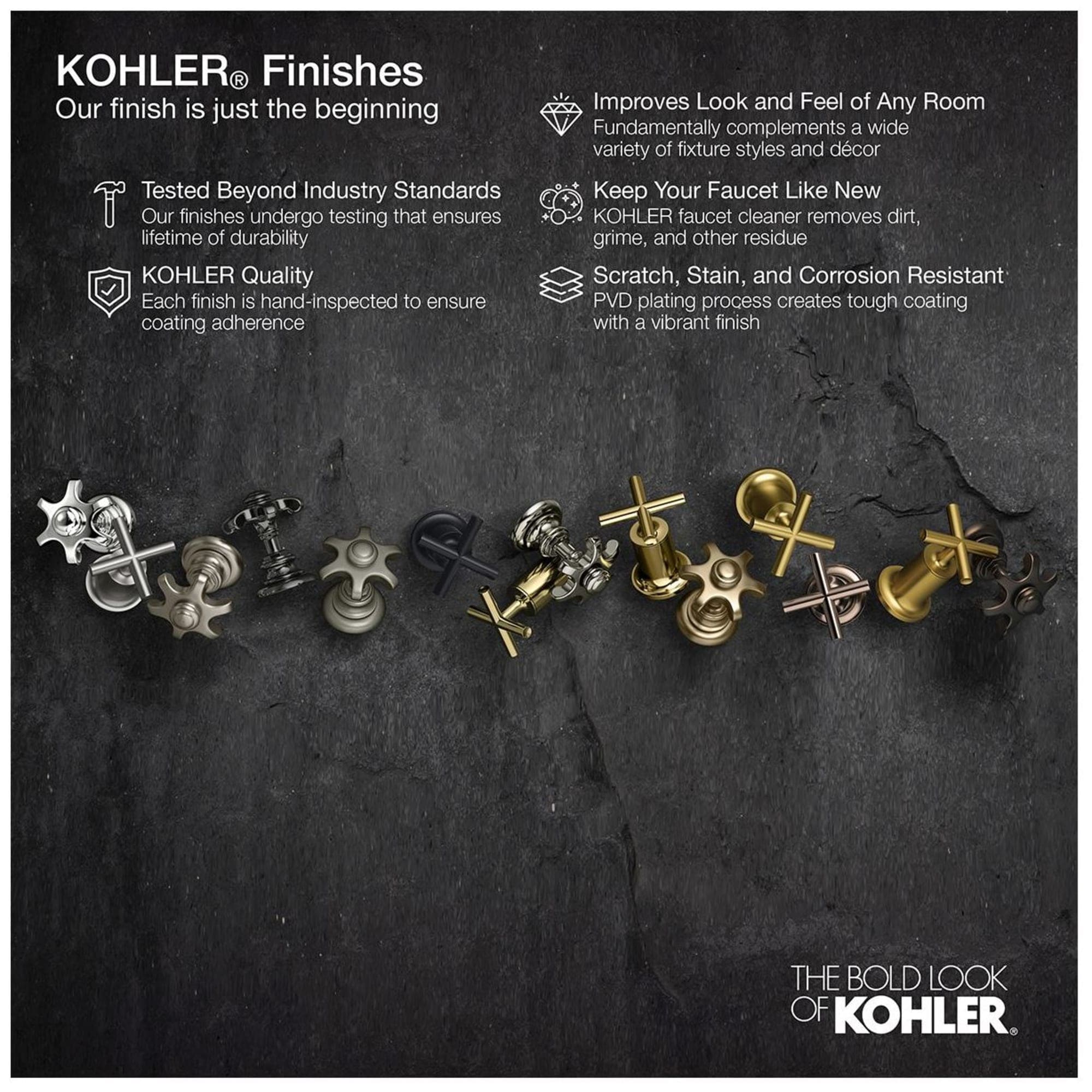 Maneral para grifo de regadera en cromo pulido de KOHLER, modelo K-T78026-4-CP