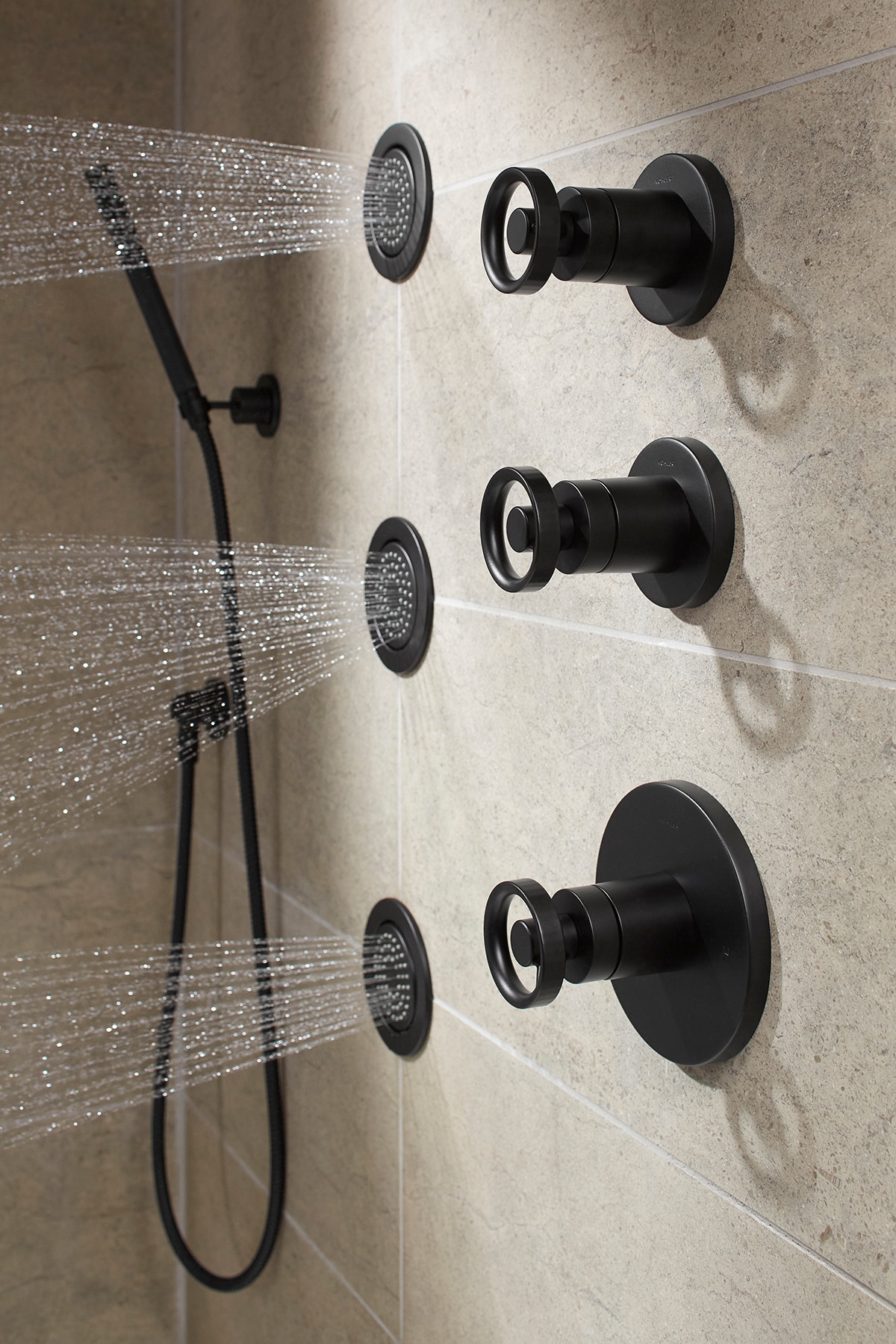 Manija de grifo para regadera negra mate KOHLER K-T78026-9-BL