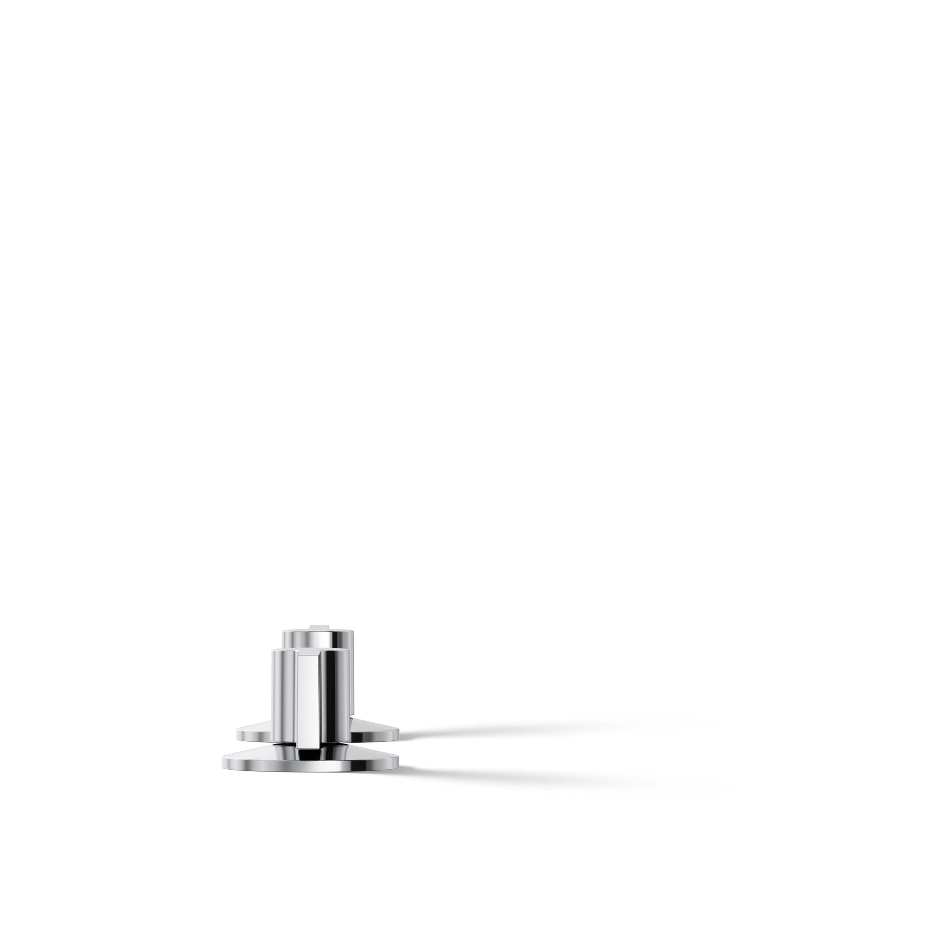 Manija de grifo para lavabo con acabado cromado pulido de KOHLER, pack de 2 - Mango de palanca de 2 asas K-77974-4-CP