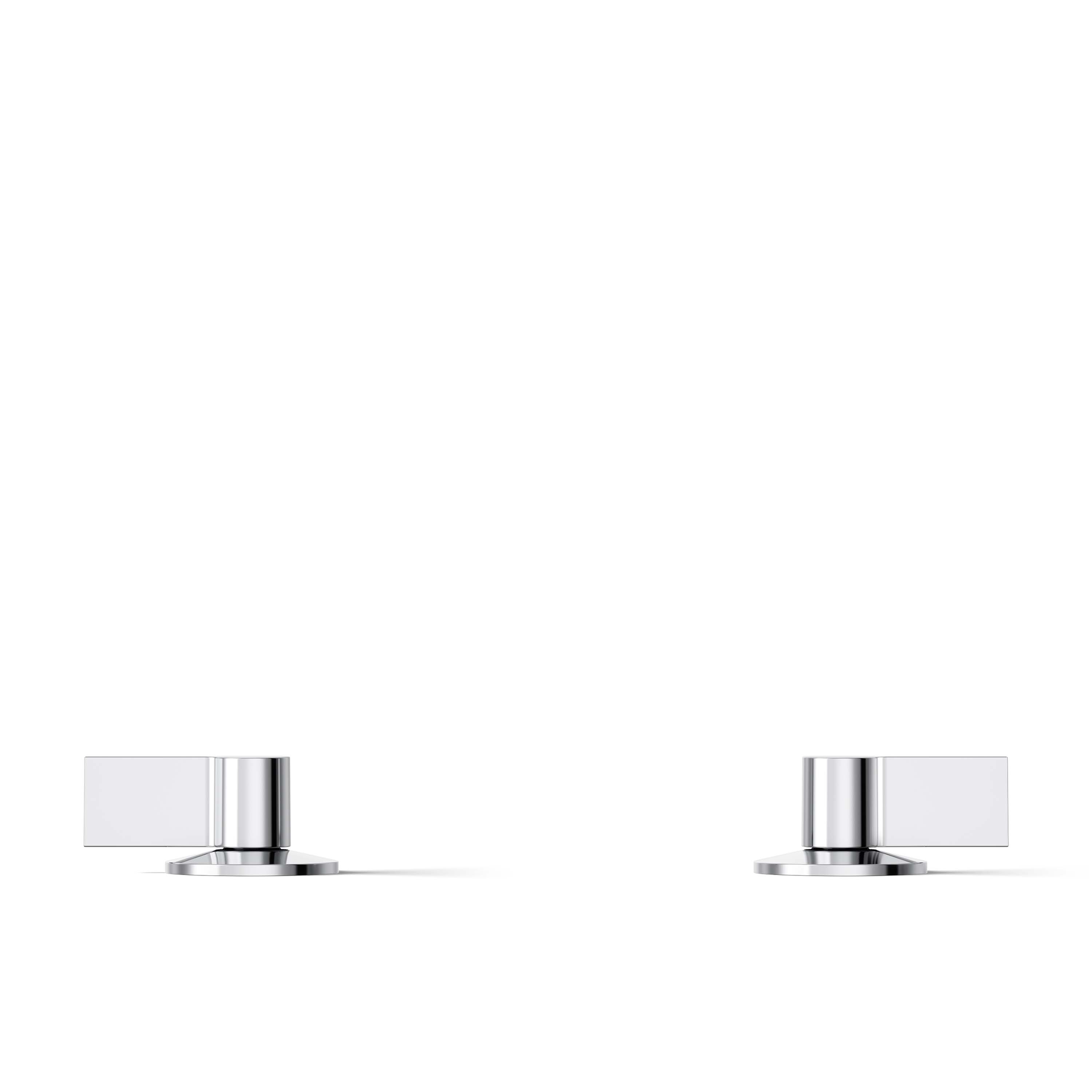 Manija de grifo para lavabo con acabado cromado pulido de KOHLER, pack de 2 - Mango de palanca de 2 asas K-77974-4-CP