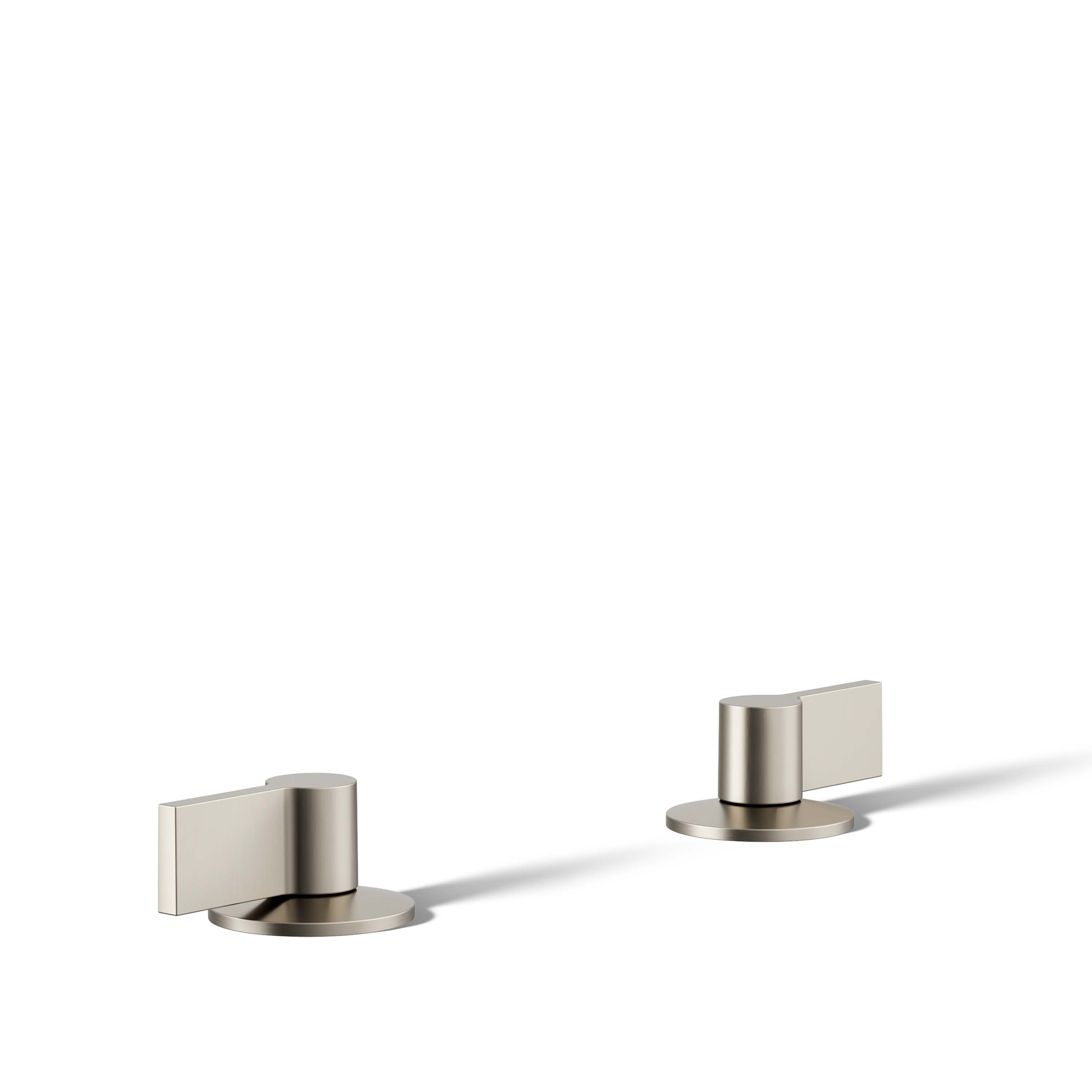 Manija de Grifo de Lavabo de Baño de 2 Manijas en Níquel Cepillado Brillante KOHLER K-77974-4-BN