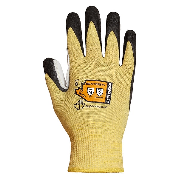 Guantes resistentes a cortes de Superior Glove, Nivel de corte A4, 13 ga, Amarillos, Talla 9 - SKFGFNLTC-9