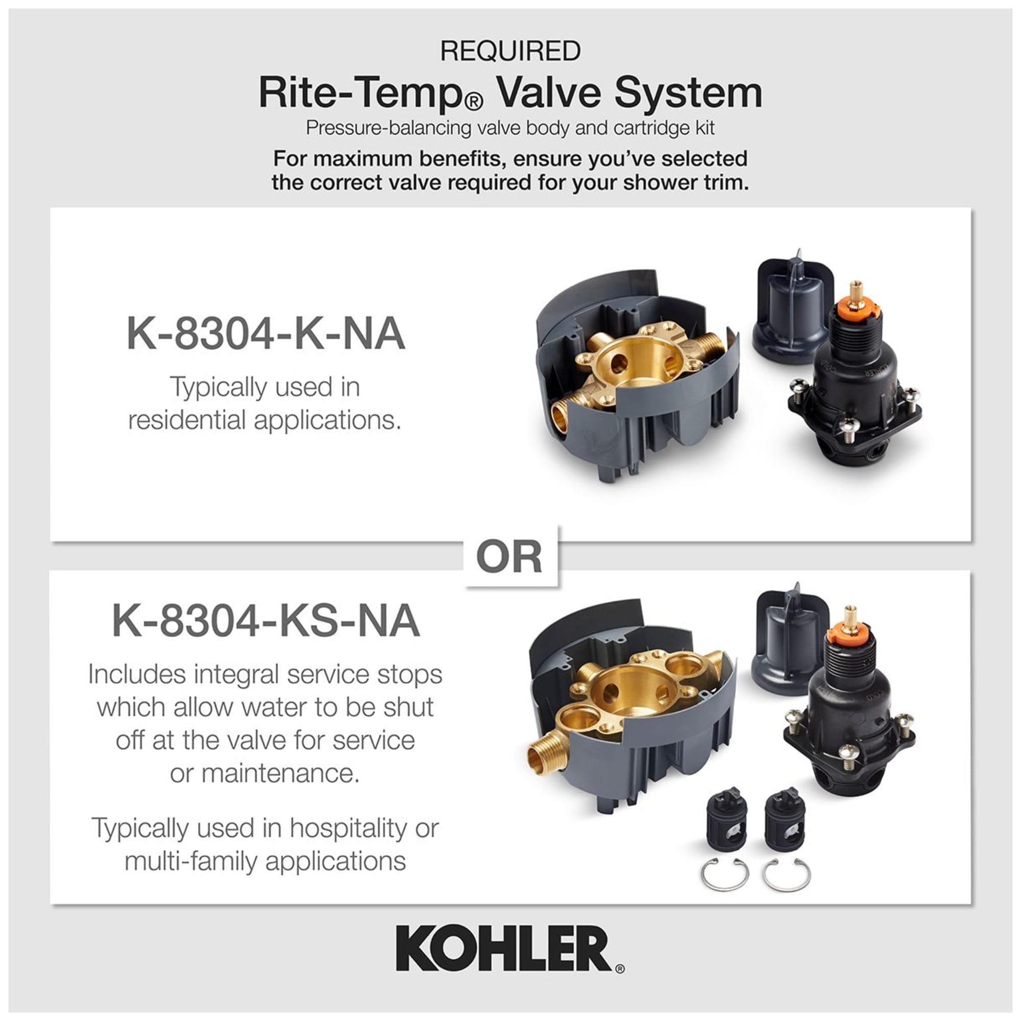Maneral de Grifo de Ducha de Palanca en Cromo Pulido KOHLER K-TS97018-4-CP