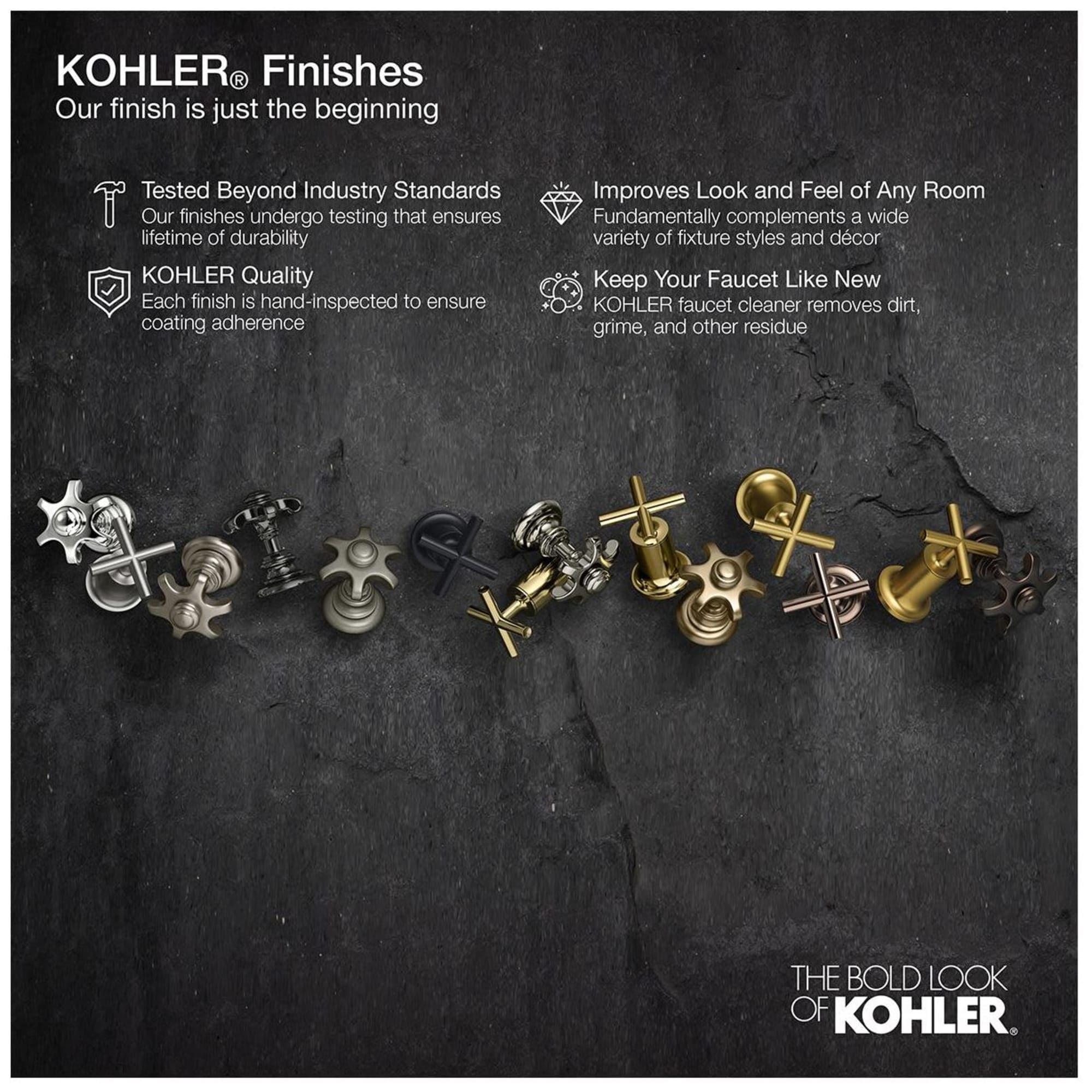 Manija de grifería de ducha con palanca cromada pulida KOHLER K-T97091-4-CP