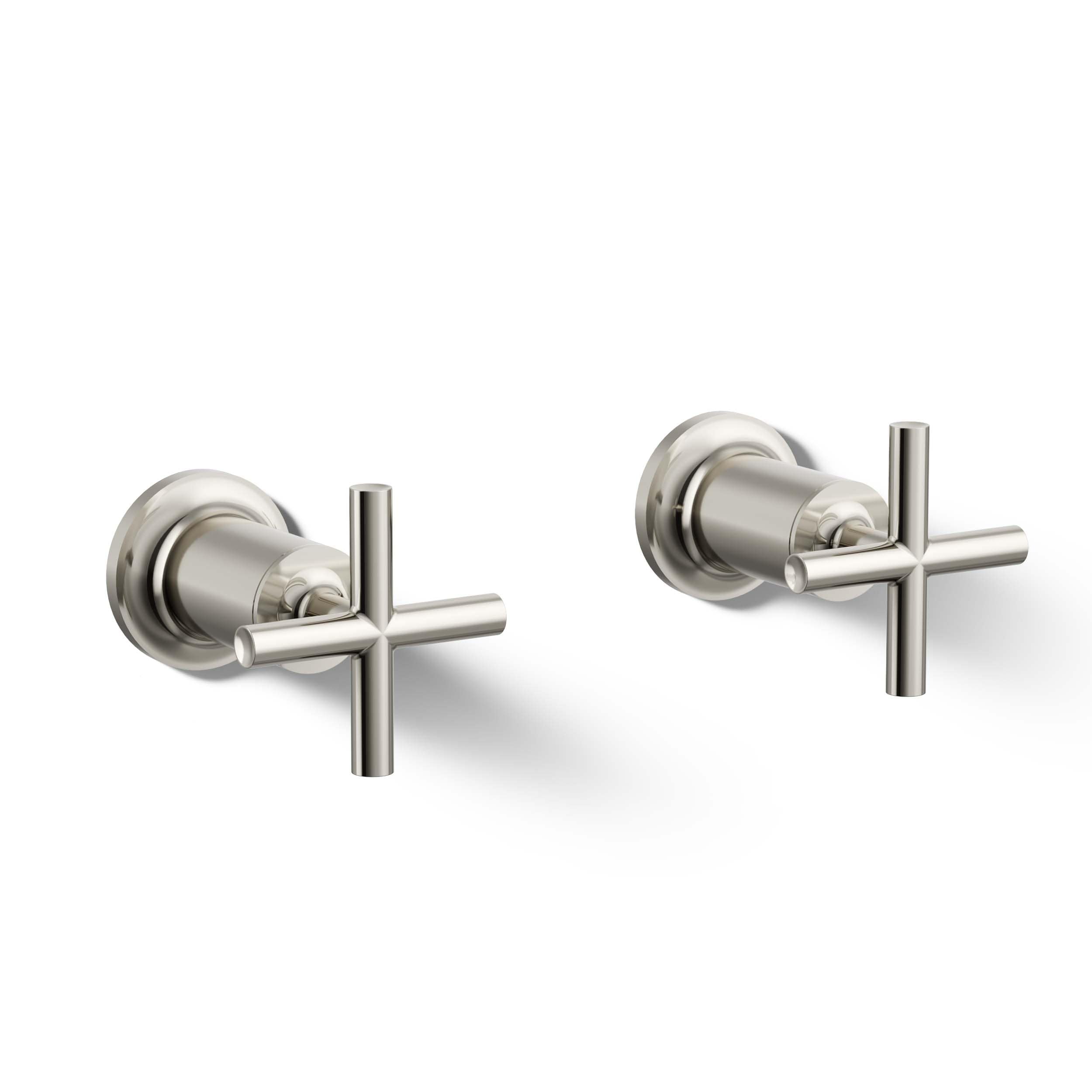 Manijas para Grifo de Bañera de Cruz de 2 Manijas en Níquel Pulido Vibrante KOHLER - Paquete de 2 T14429-3-SN