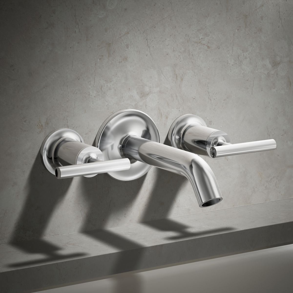 Manija de grifo para bañera de dos manijas en cromo pulido KOHLER T14429-4-CP