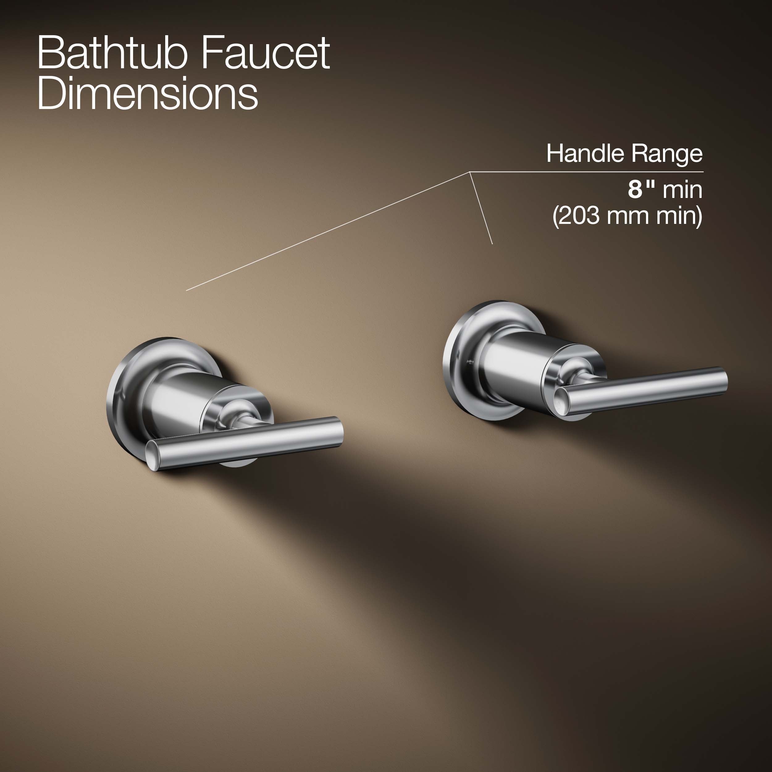 Manija de grifo para bañera de dos manijas en cromo pulido KOHLER T14429-4-CP