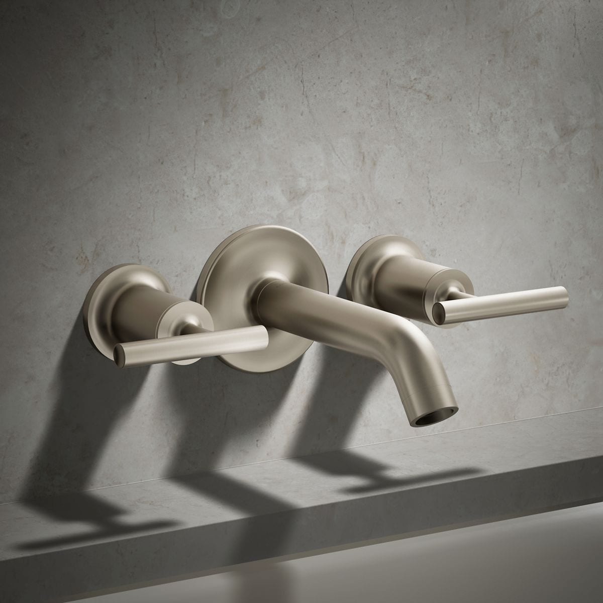 Manija de llave para grifo de bañera con acabado cepillado vibrante en niquel - 2 manijas - Modelo T14429-4-BN