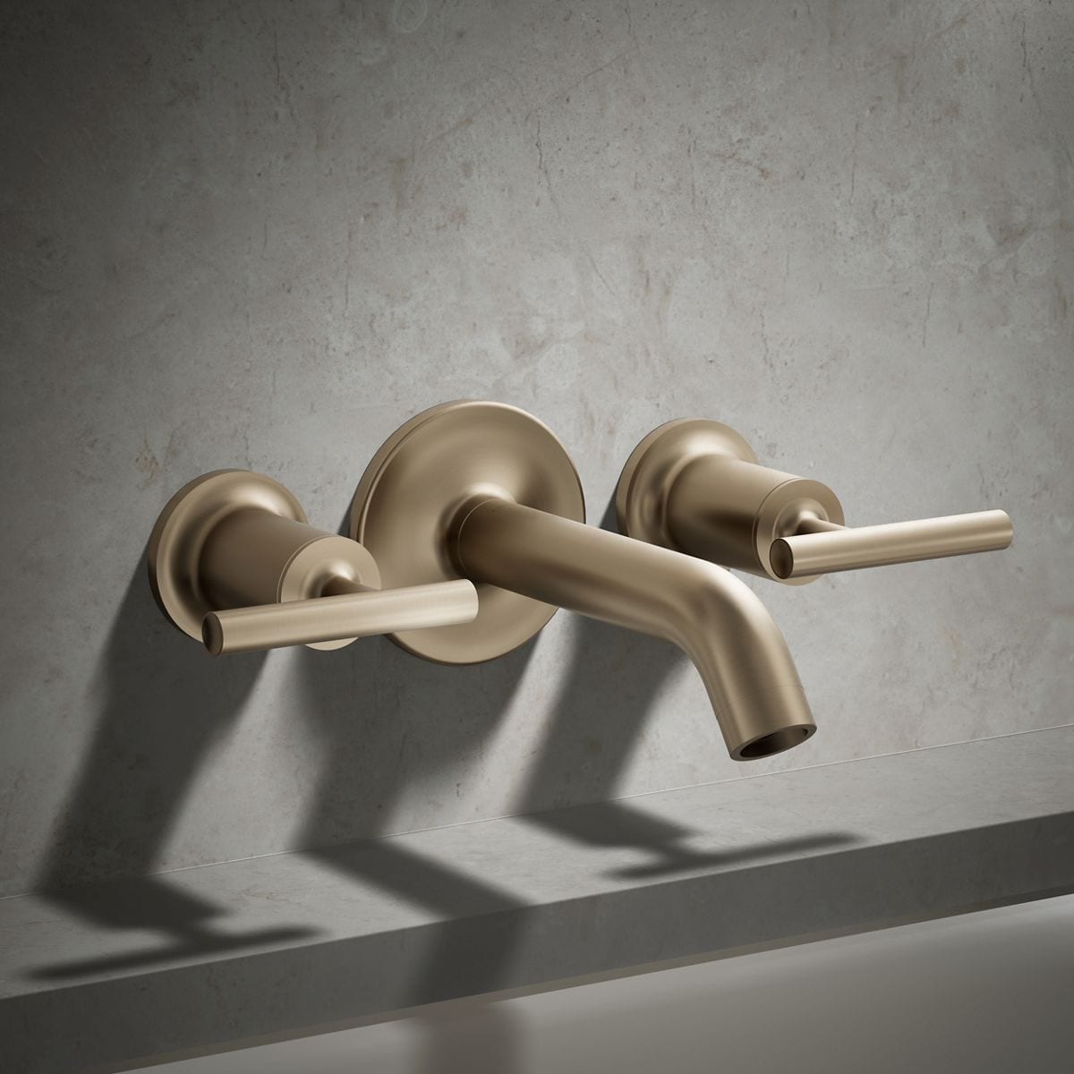 Manija de llave de grifo para bañera con acabado vibrante de bronce cepillado de KOHLER de 2 manijas