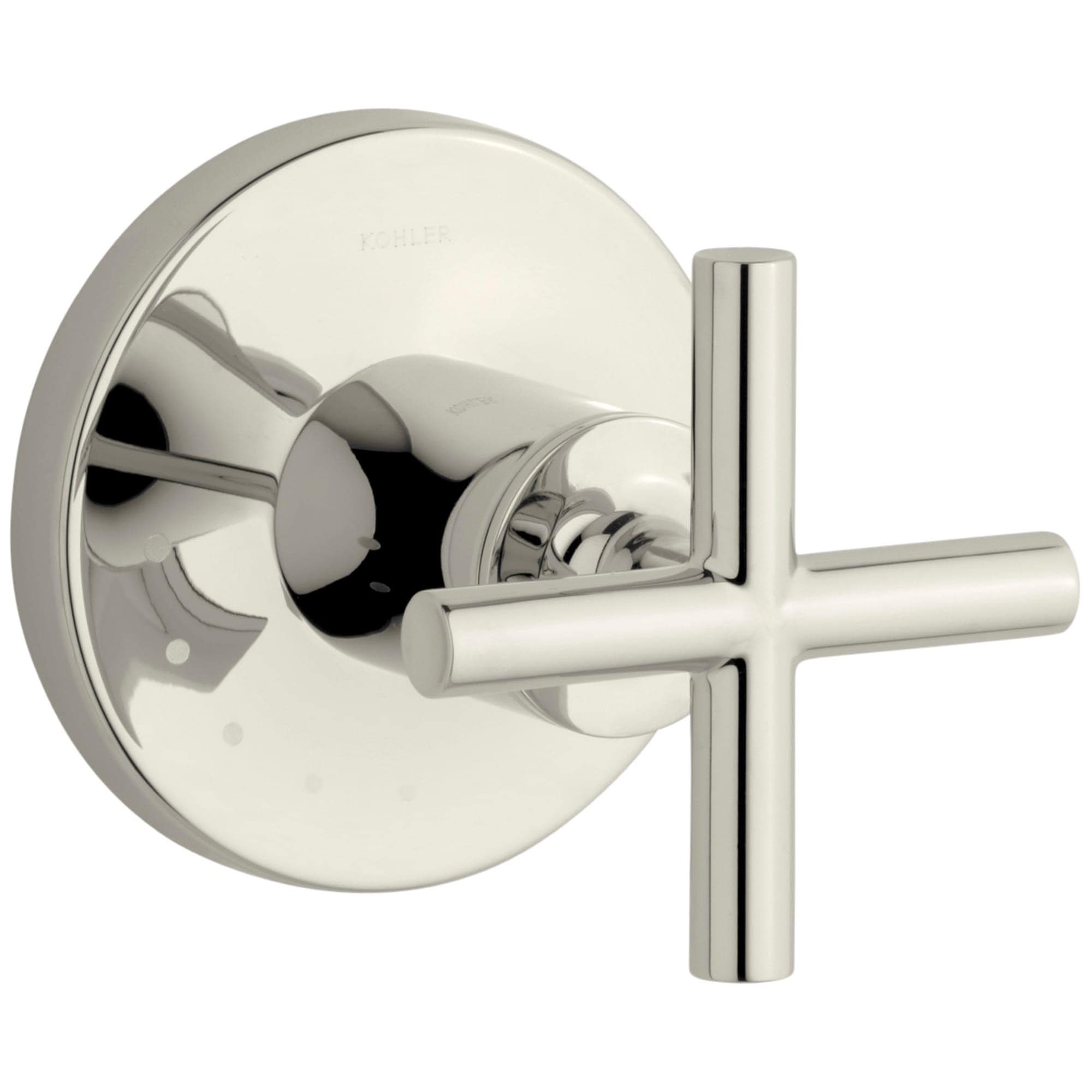 Manija de llave de ducha con cruz de níquel pulido vibrante KOHLER T14490-3-SN