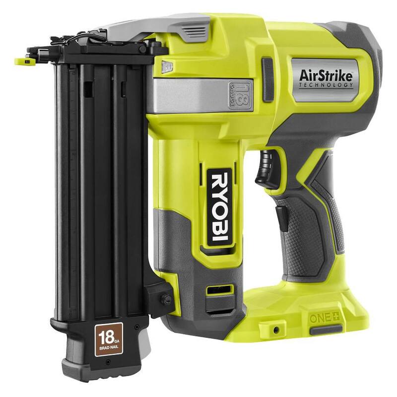 RYOBI ONE+ 18V Clavadora inalámbrica AirStrike de calibre 18 con lija de hoja 1/4 inalámbrica (solo herramientas) - P321-PCL401B