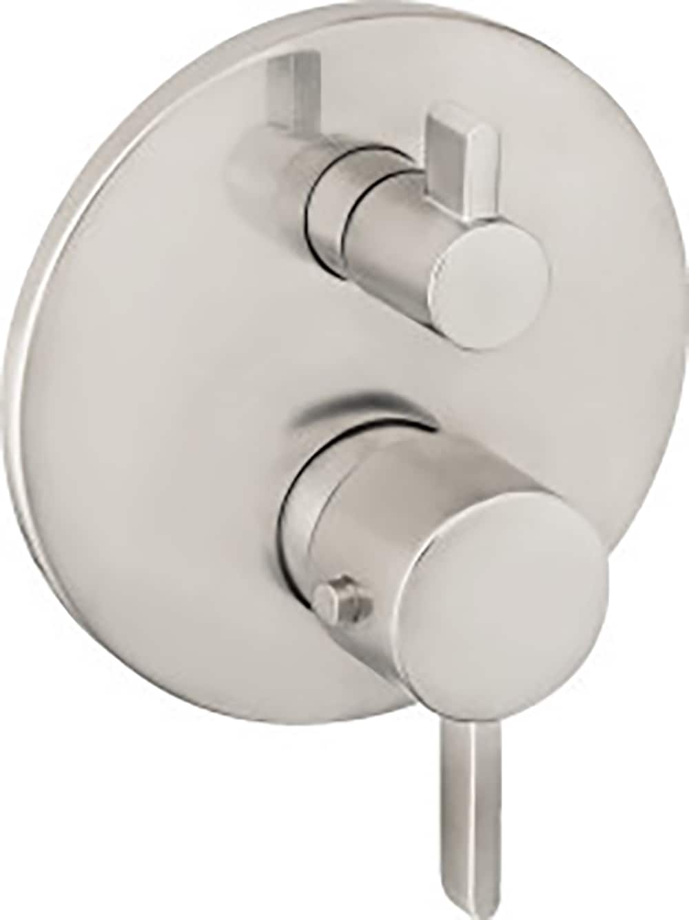 Maneral de la regadera de dos asas en níquel cepillado Hansgrohe 04231820.