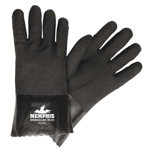 Guantes resistentes a químicos de 12" MCR Safety, PVC, Talla L, paquete de 12 - 6212SJ