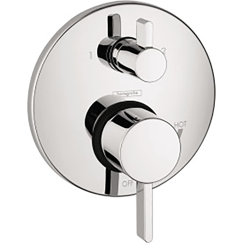 Manija de grifo para ducha de dos manijas y palanca en acabado cromado Hansgrohe 04447000