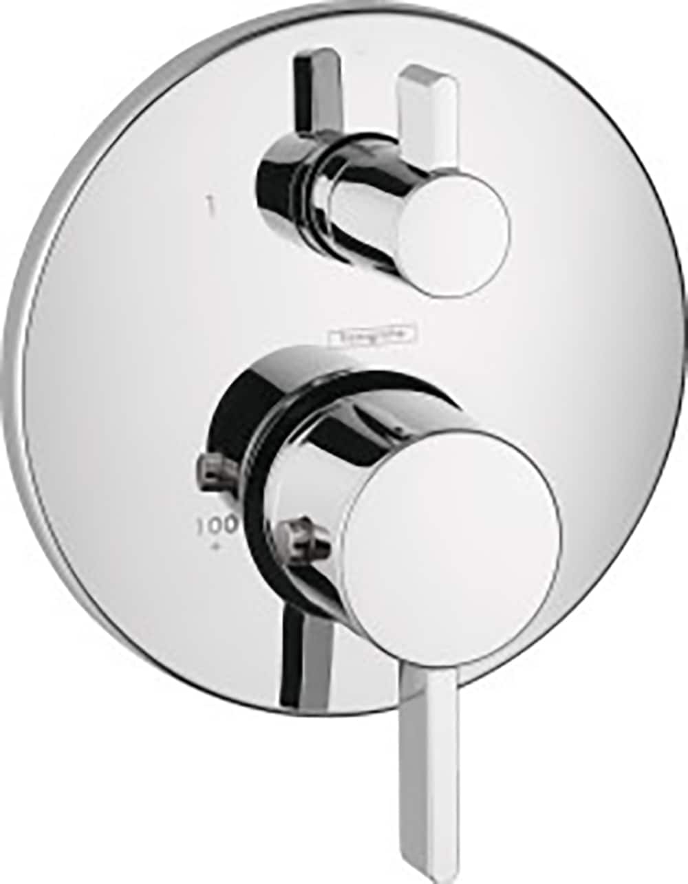 Manija de grifo de ducha de dos palancas en cromo de Hansgrohe