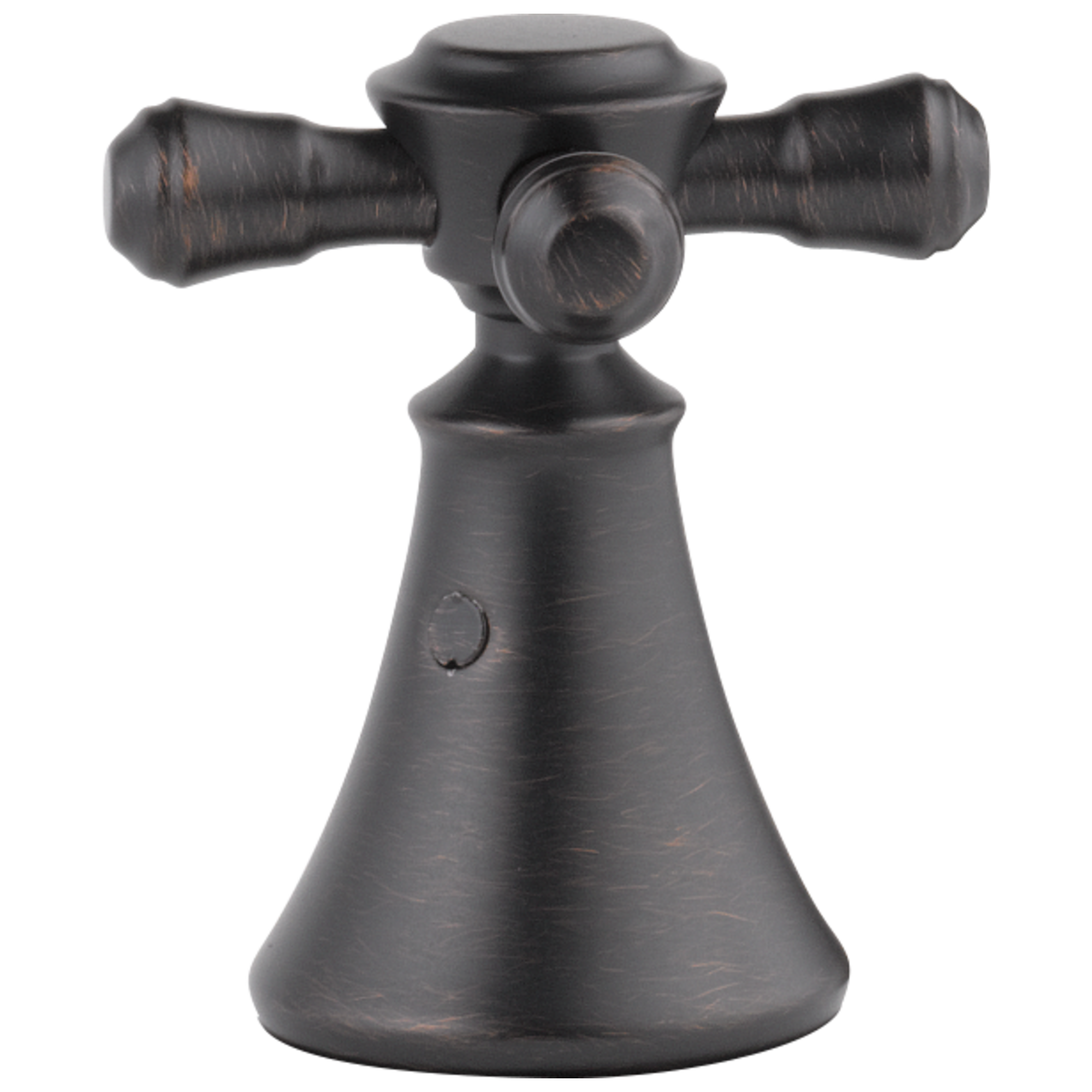 Manija de llave del lavamanos con acabado bronce veneciano de Delta con 2 manijas cruzadas - Paquete de 2 H295RB