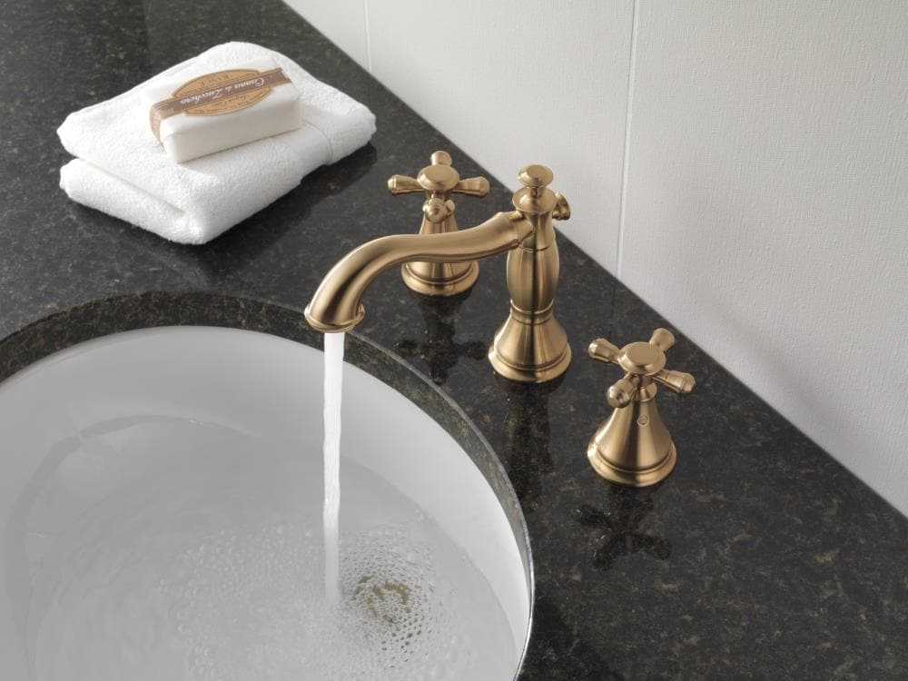 Maneral para grifo de lavabo con 2 manijas en cruz, acabado Champagne Bronze, pack de 2 - Modelo H295CZ