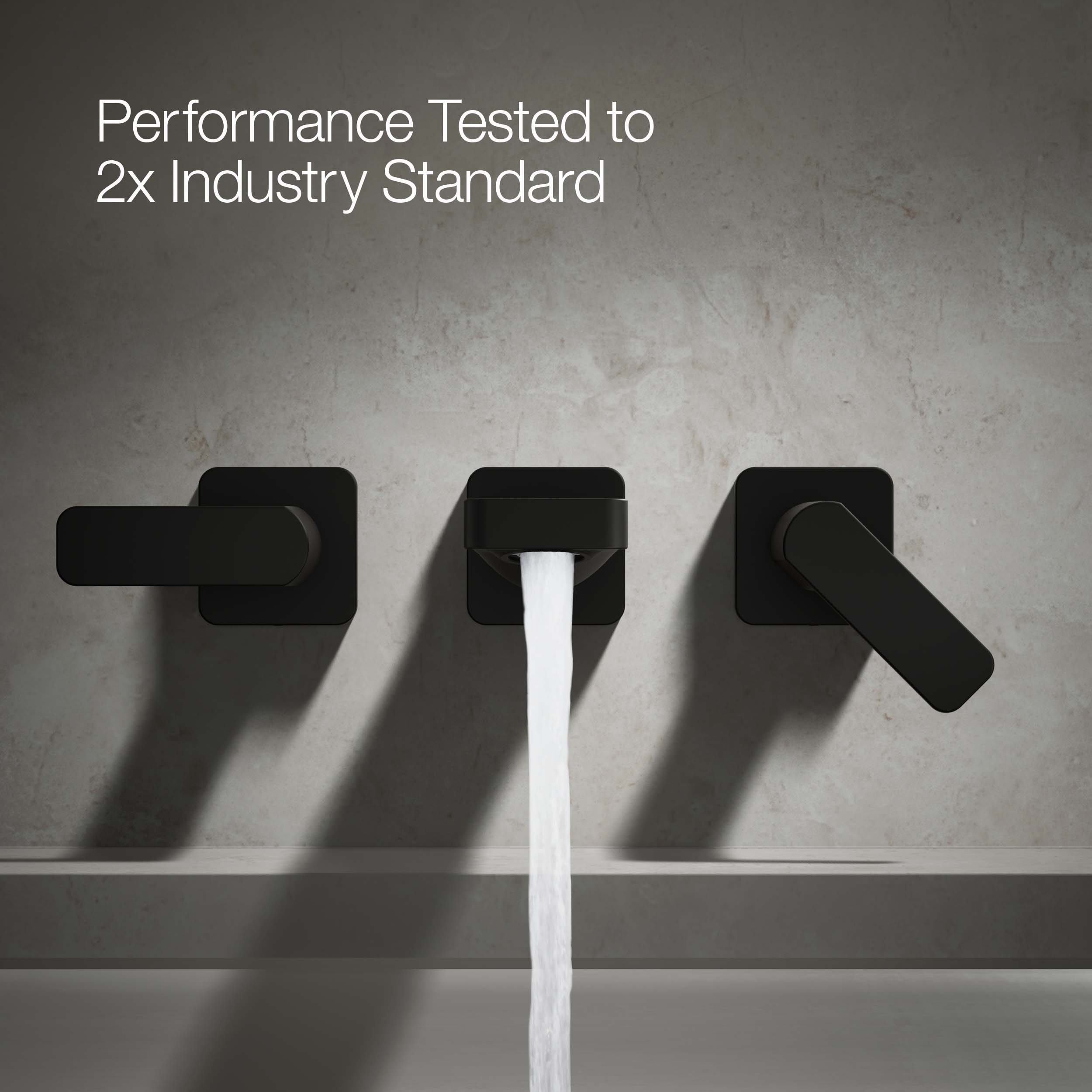 Manija del grifo de la bañera de dos manijas en negro mate KOHLER K-T23491-4-BL