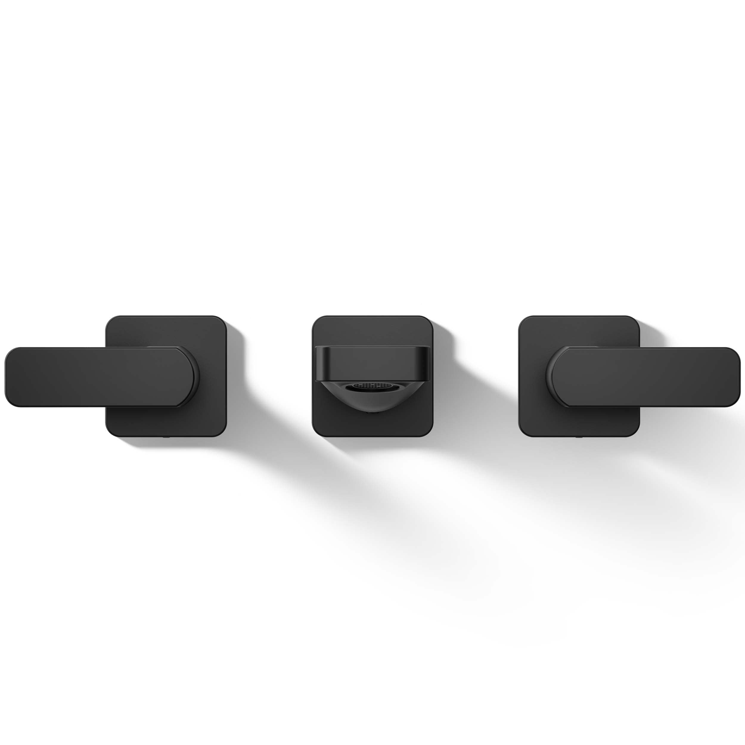 Manija del grifo de la bañera de dos manijas en negro mate KOHLER K-T23491-4-BL