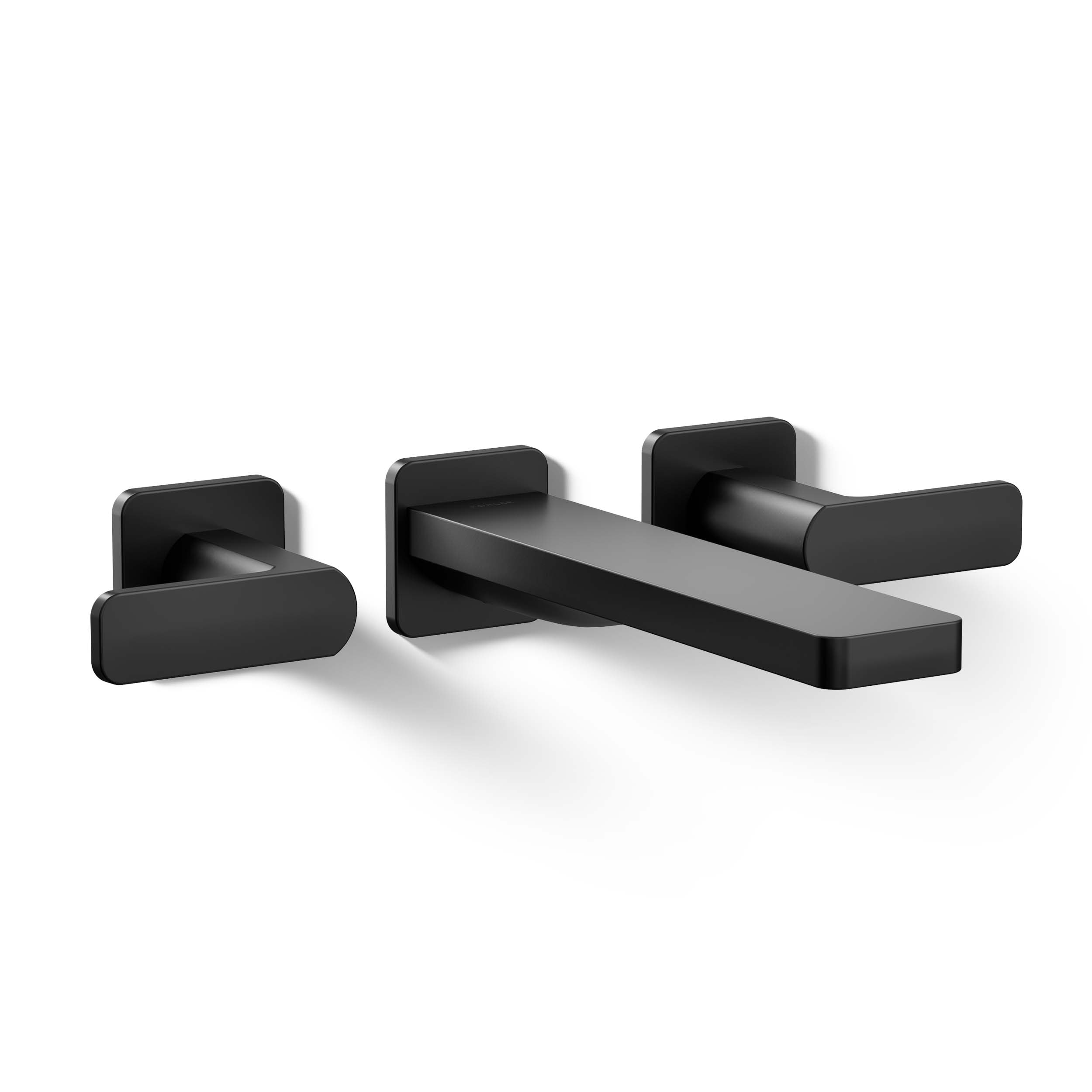 Manija del grifo de la bañera de dos manijas en negro mate KOHLER K-T23491-4-BL