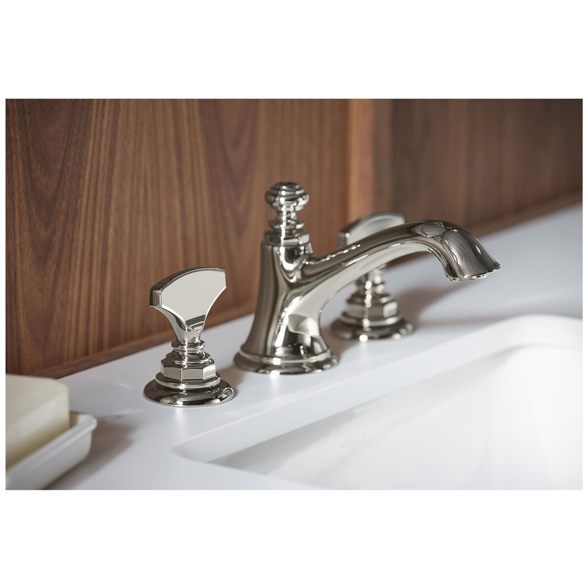 Manija de grifo de bañera de dos manijas cromadas pulidas KOHLER - K-98068-6-CP