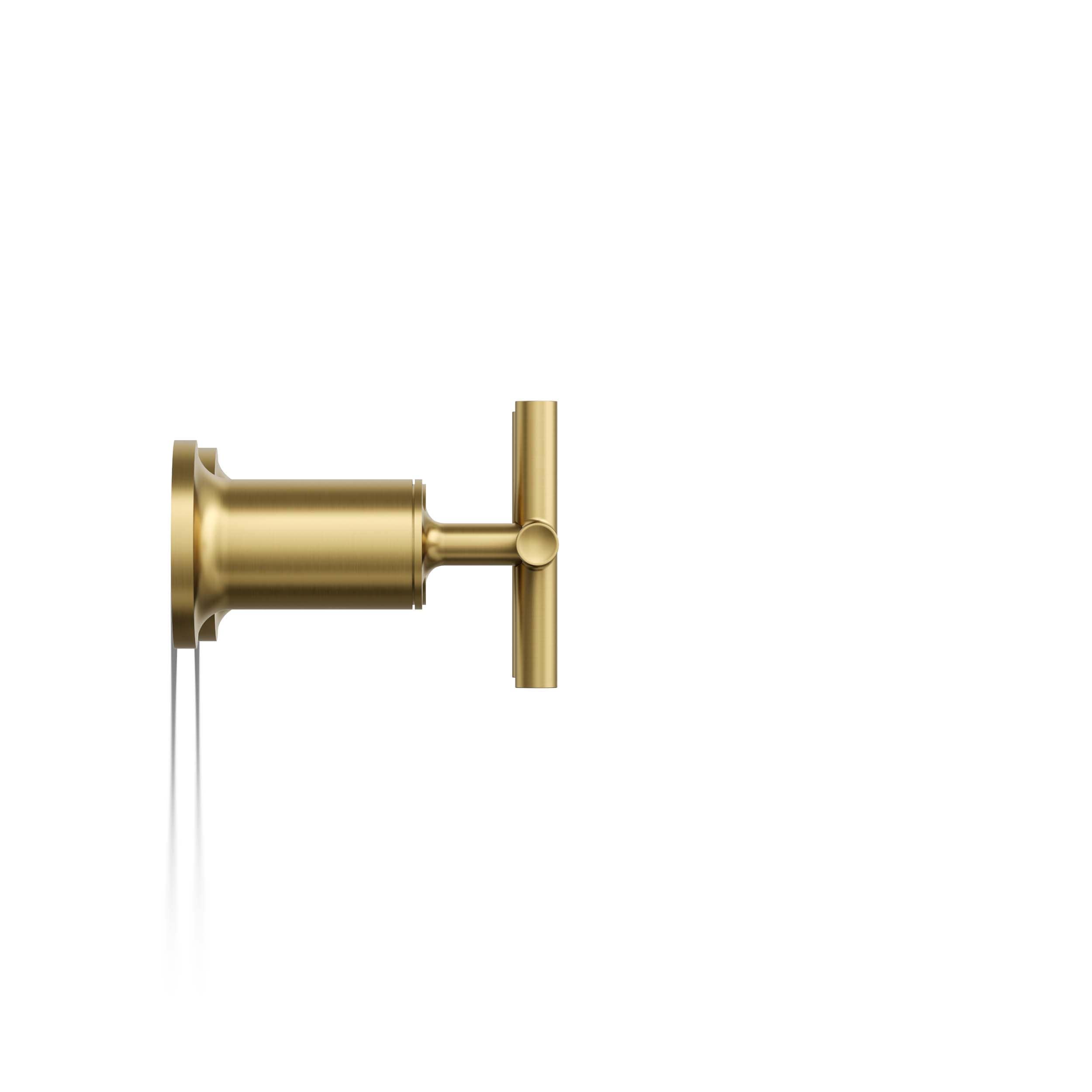Manija de la llave de la bañera con acabado en latón moderno vibrante cepillado de dos asas en forma de cruz KOHLER K-T14429-3-2MB