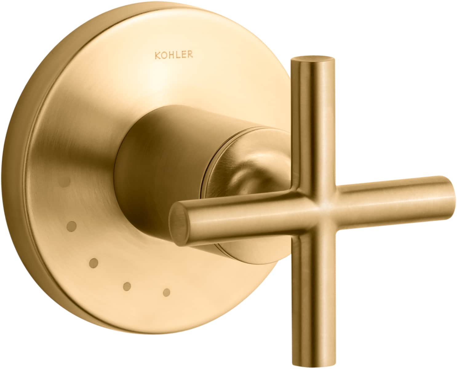 Manija de regadera cruzada en latón moderno cepillado vibrante KOHLER K-T14490-3-2MB