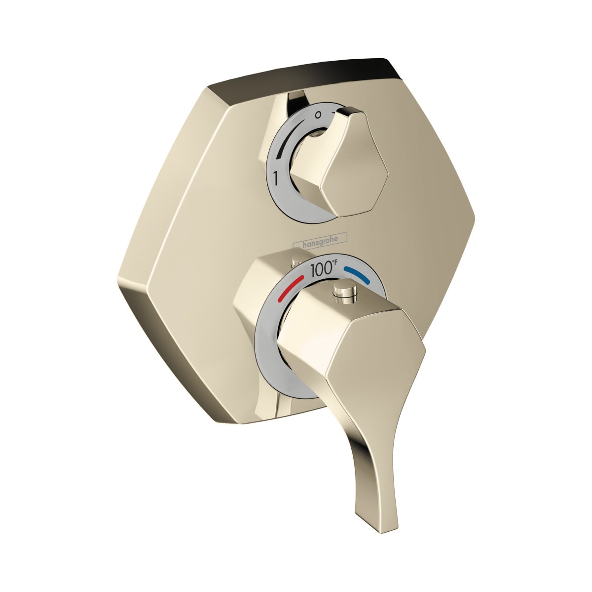 Maneral de grifo de ducha de 2 mandos en níquel pulido Hansgrohe 04820830